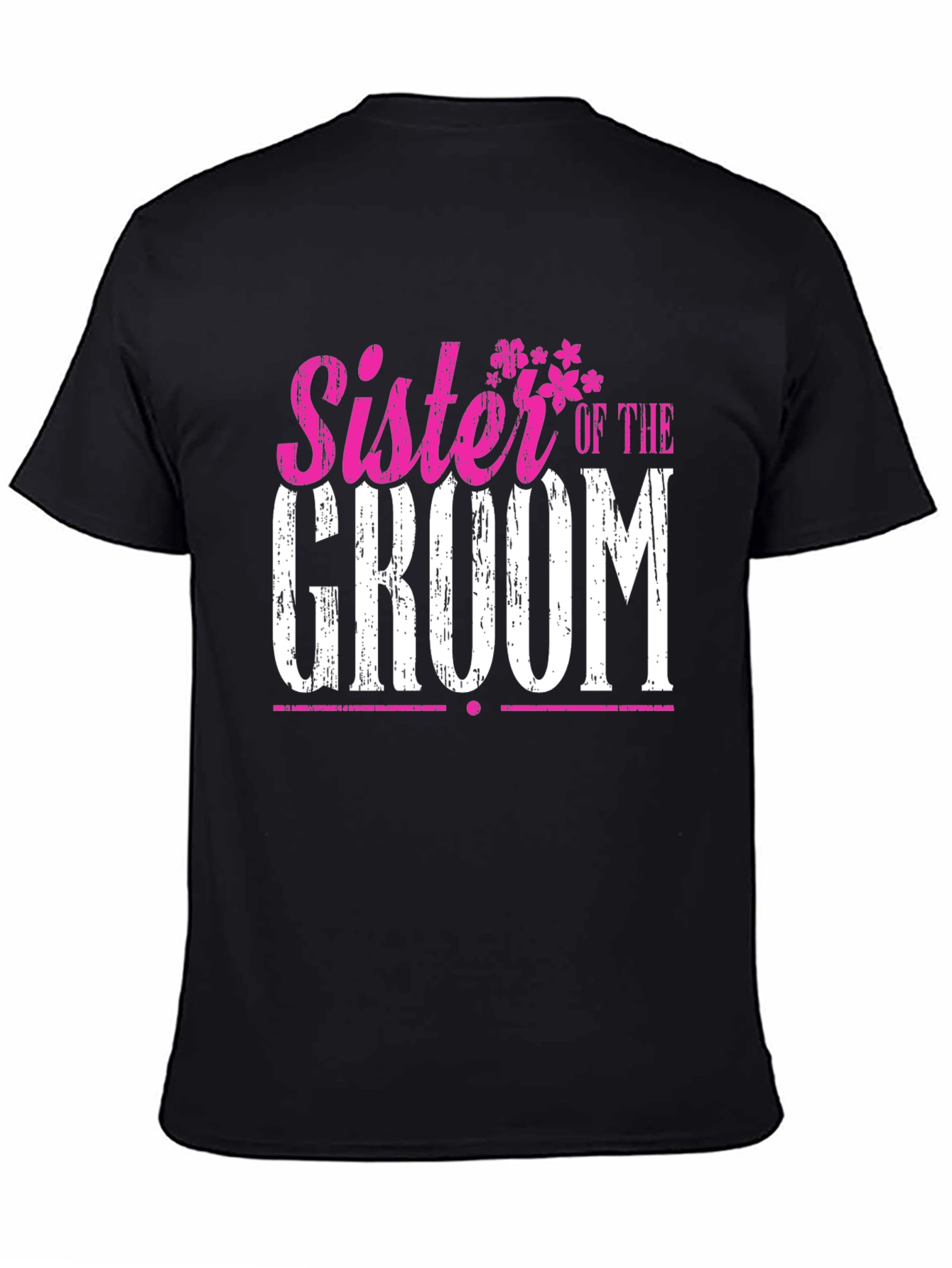 Sister of the Groom Wedding T-Shirt - Black