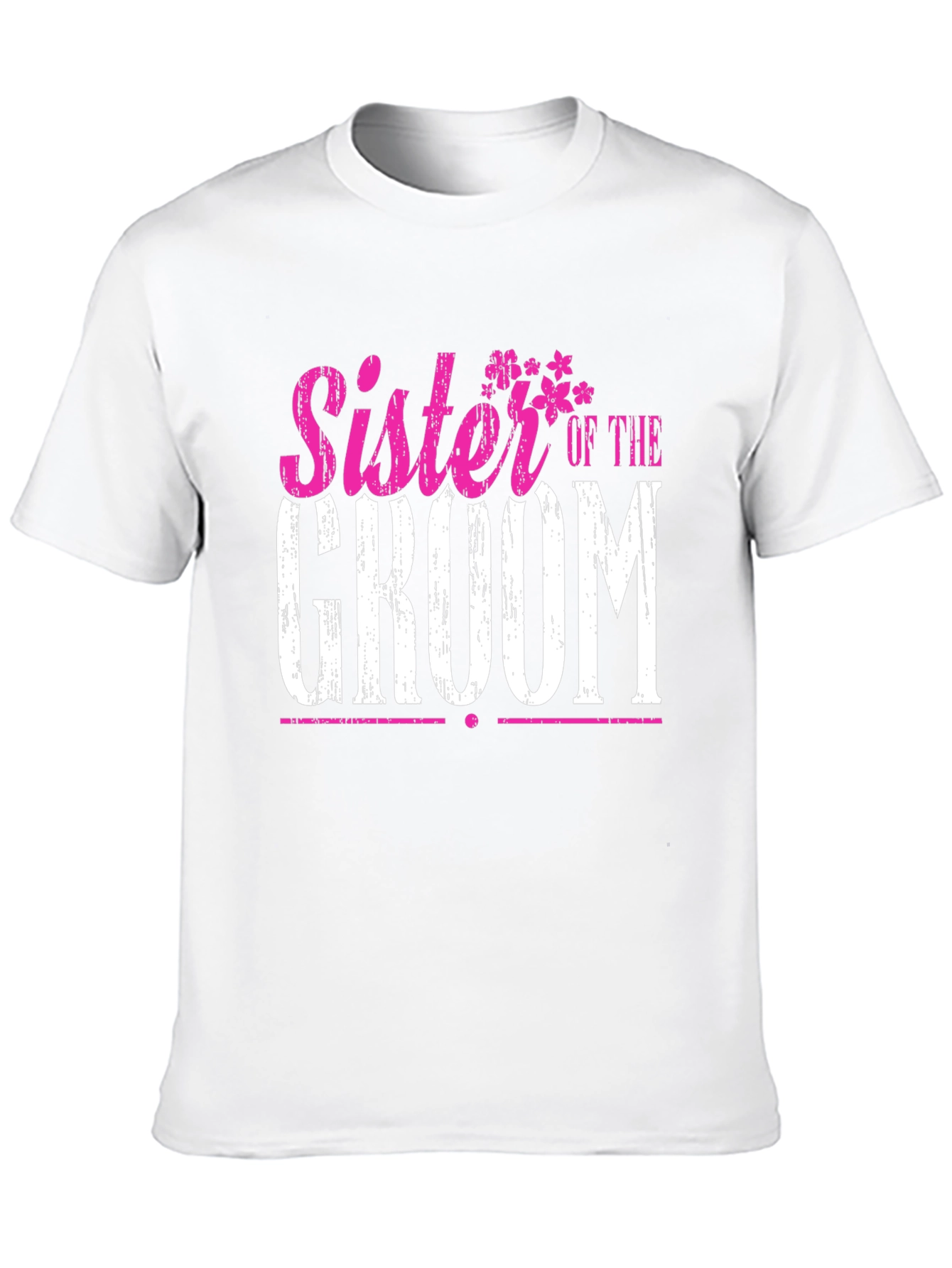 Sister of the Groom Wedding T-Shirt - Black
