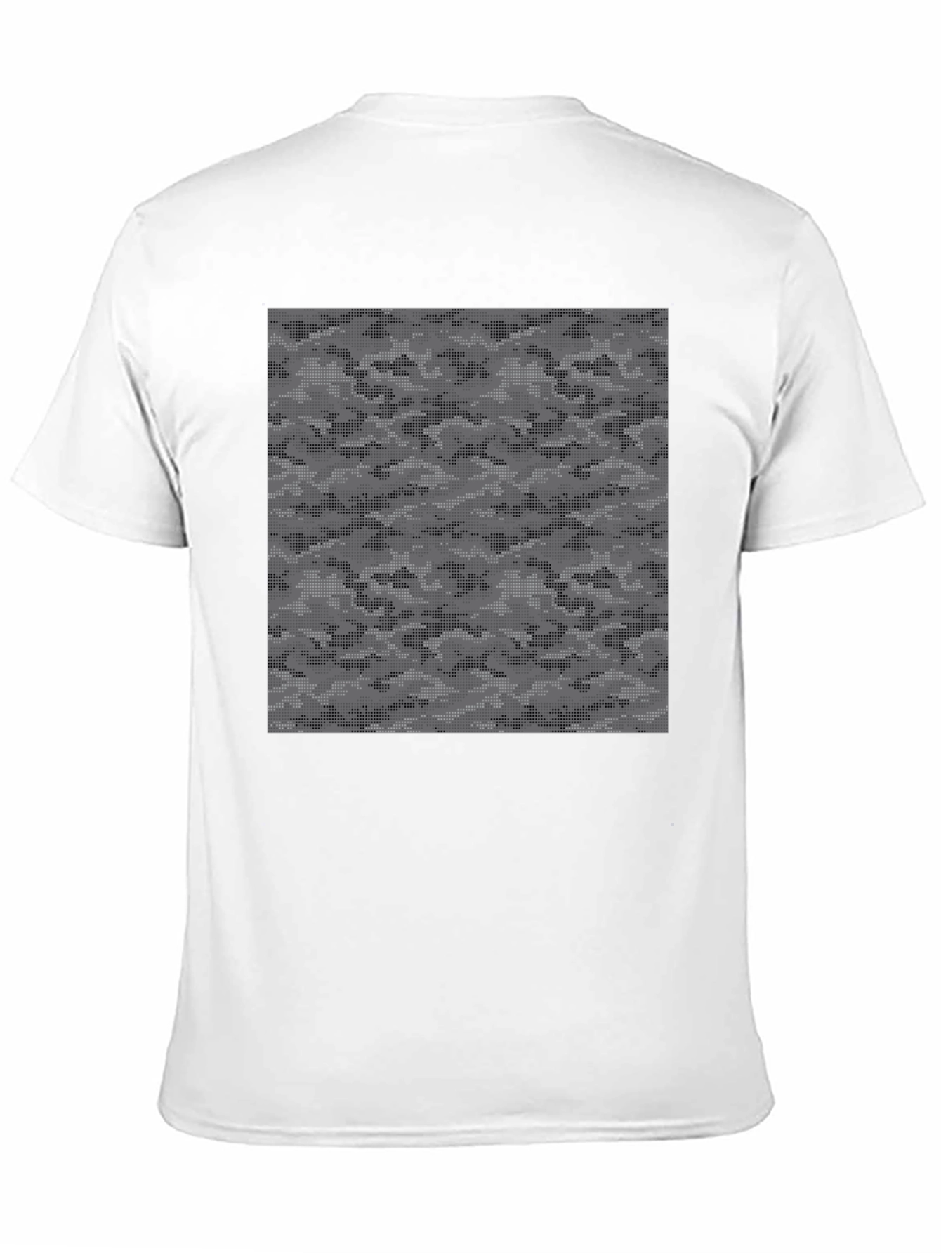 Urban Camo Graphic Tee - Black Cotton Casual