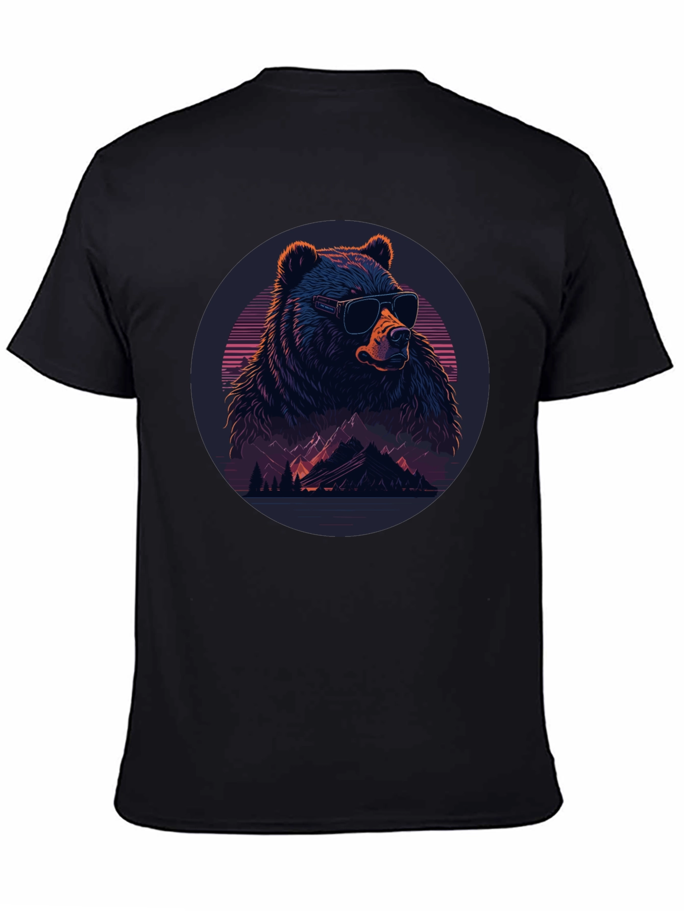 Cool Bear Graphic Tee - Black Crew Neck