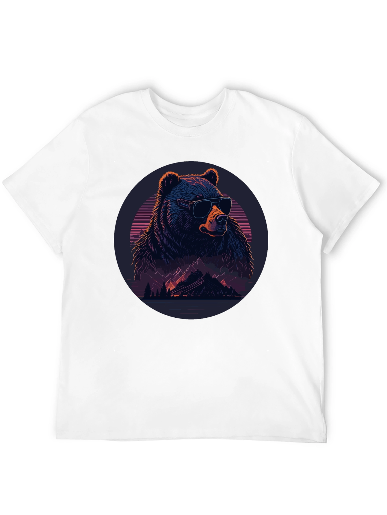Cool Bear Graphic Tee - Black Crew Neck