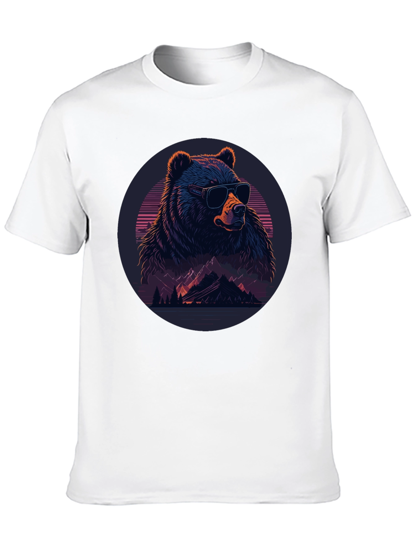 Cool Bear Graphic Tee - Black Crew Neck