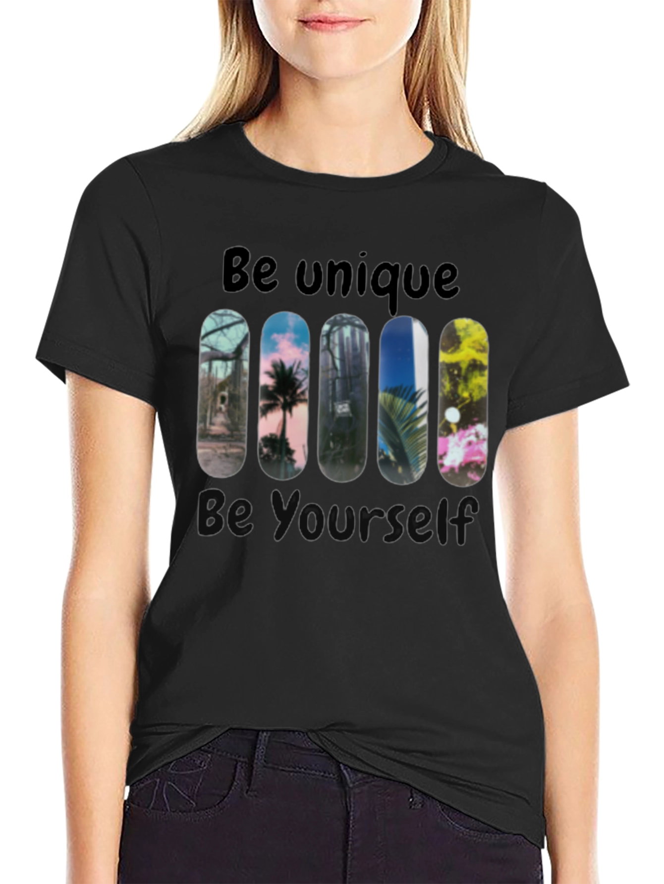 Unique Skateboard Design Graphic Tee