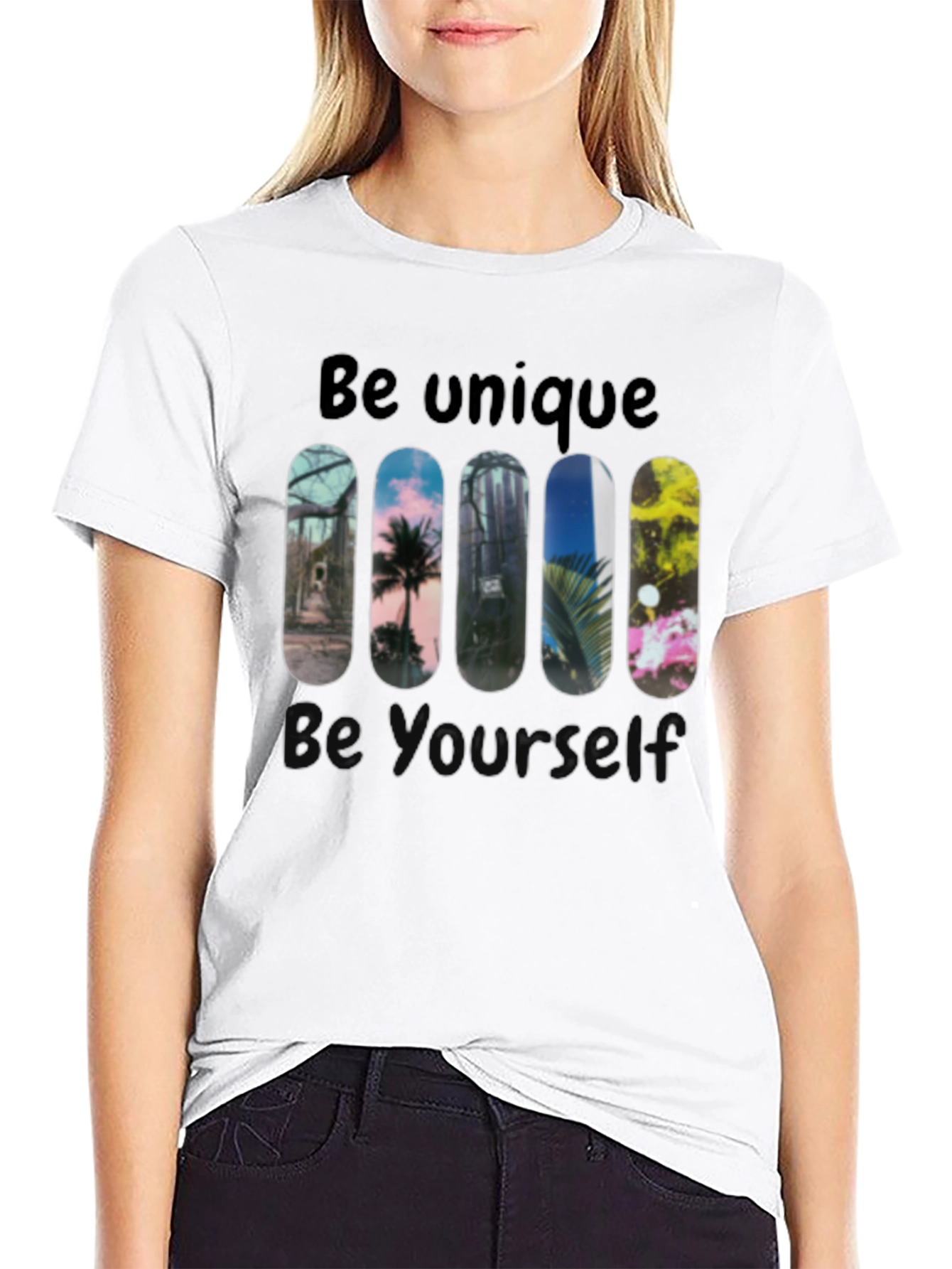 Unique Skateboard Design Graphic Tee