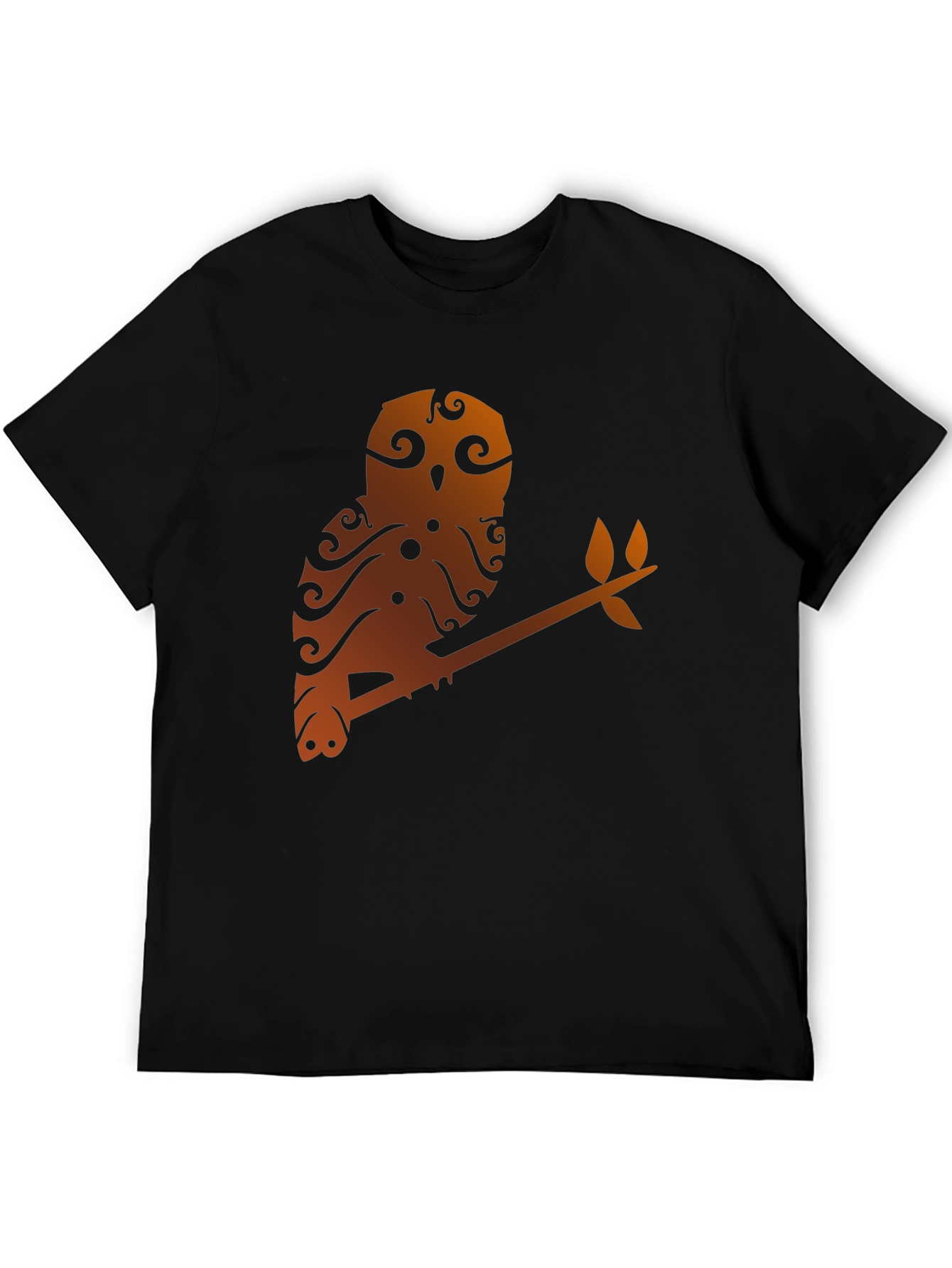 Owl Branch Graphic Tee - Unique Tribal Design