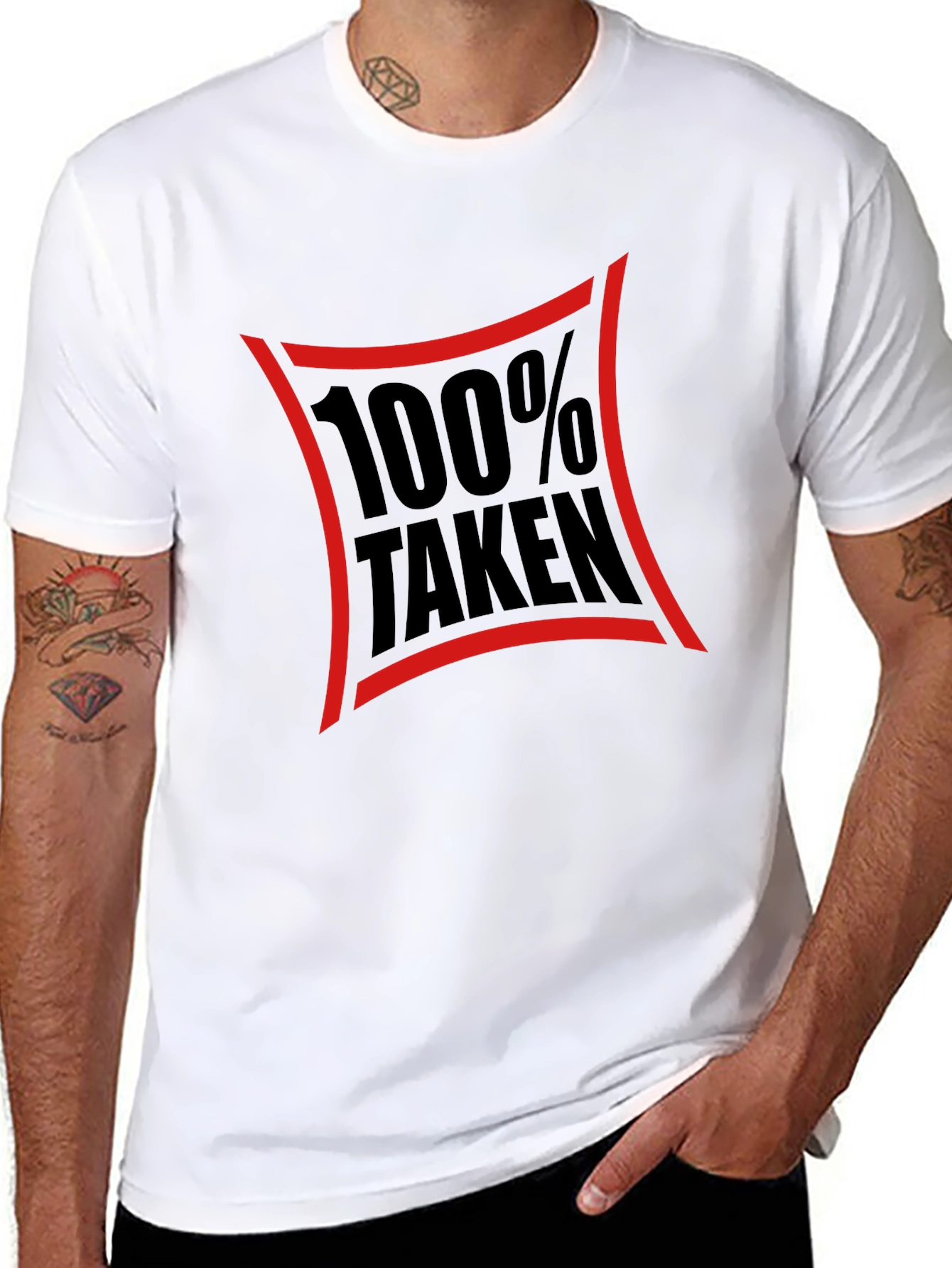 100% Taken Black Graphic T-Shirt - Relationship Tee