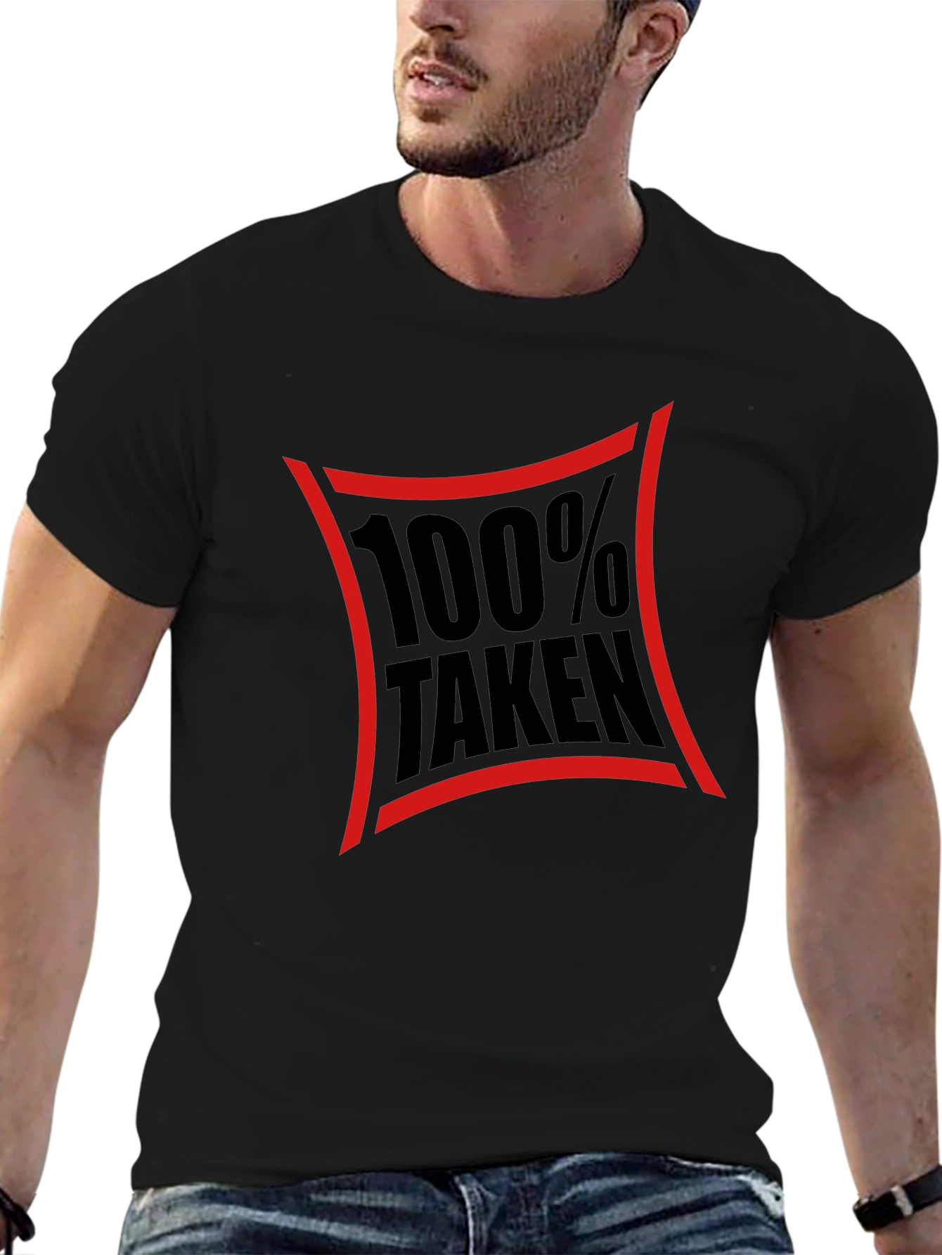 100% Taken Black Graphic T-Shirt - Relationship Tee