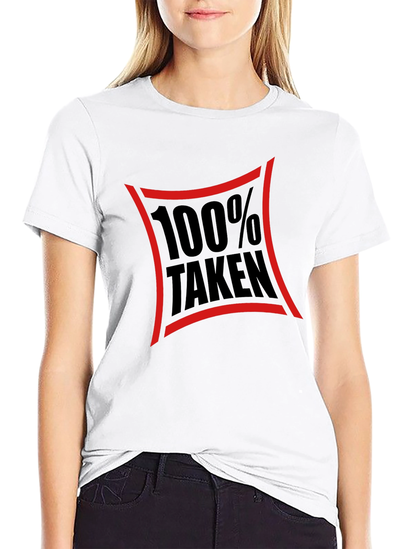 100% Taken Black Graphic T-Shirt - Relationship Tee