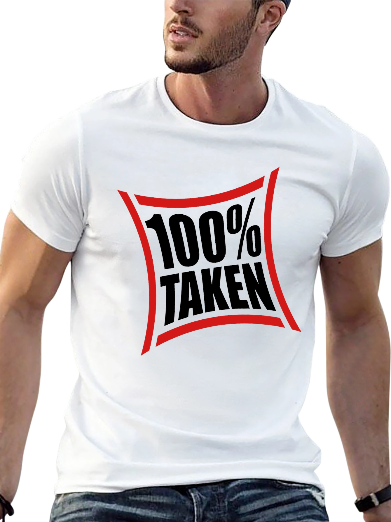 100% Taken Black Graphic T-Shirt - Relationship Tee