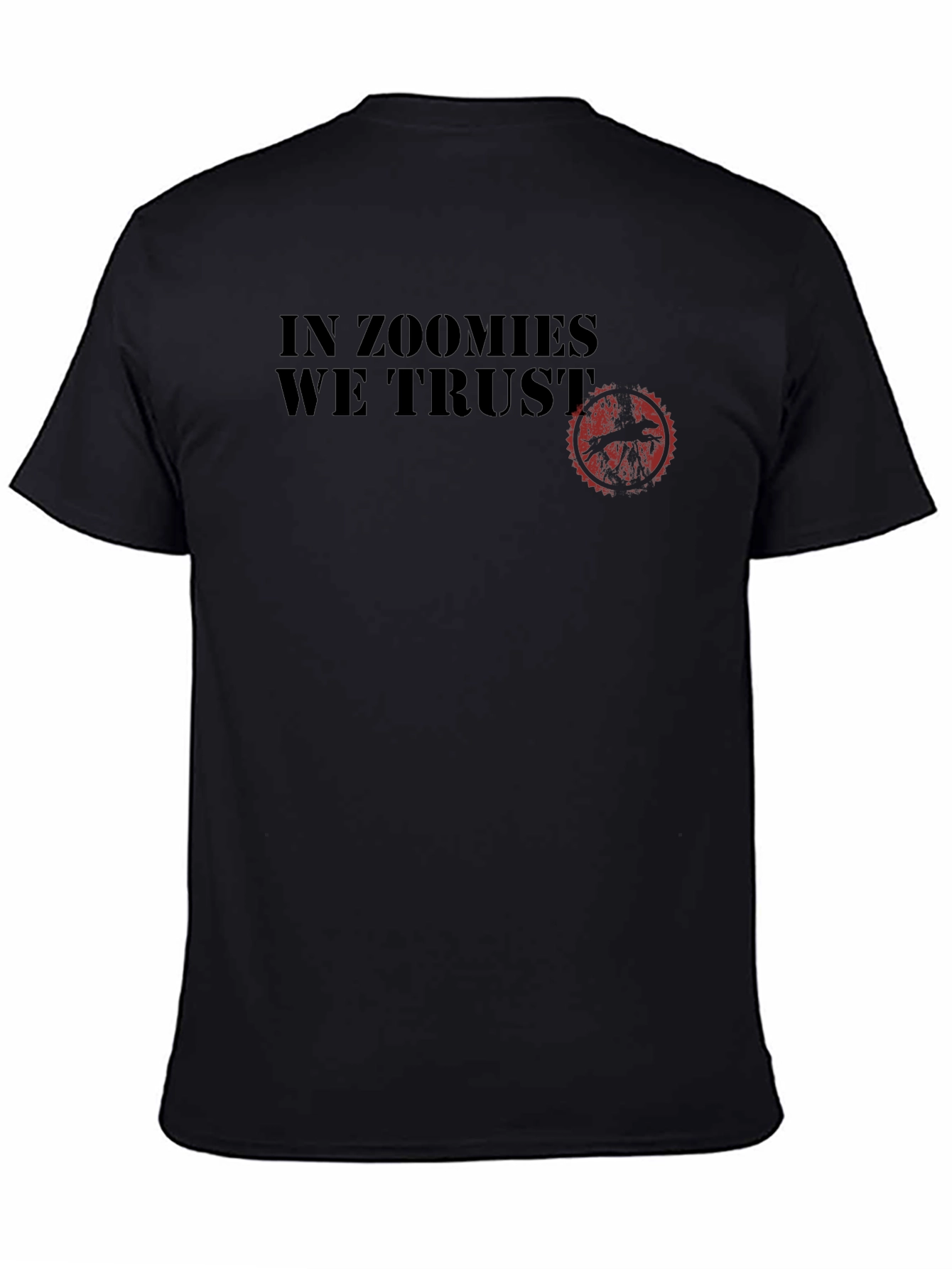 In Zoomies We Trust Black Graphic Tee