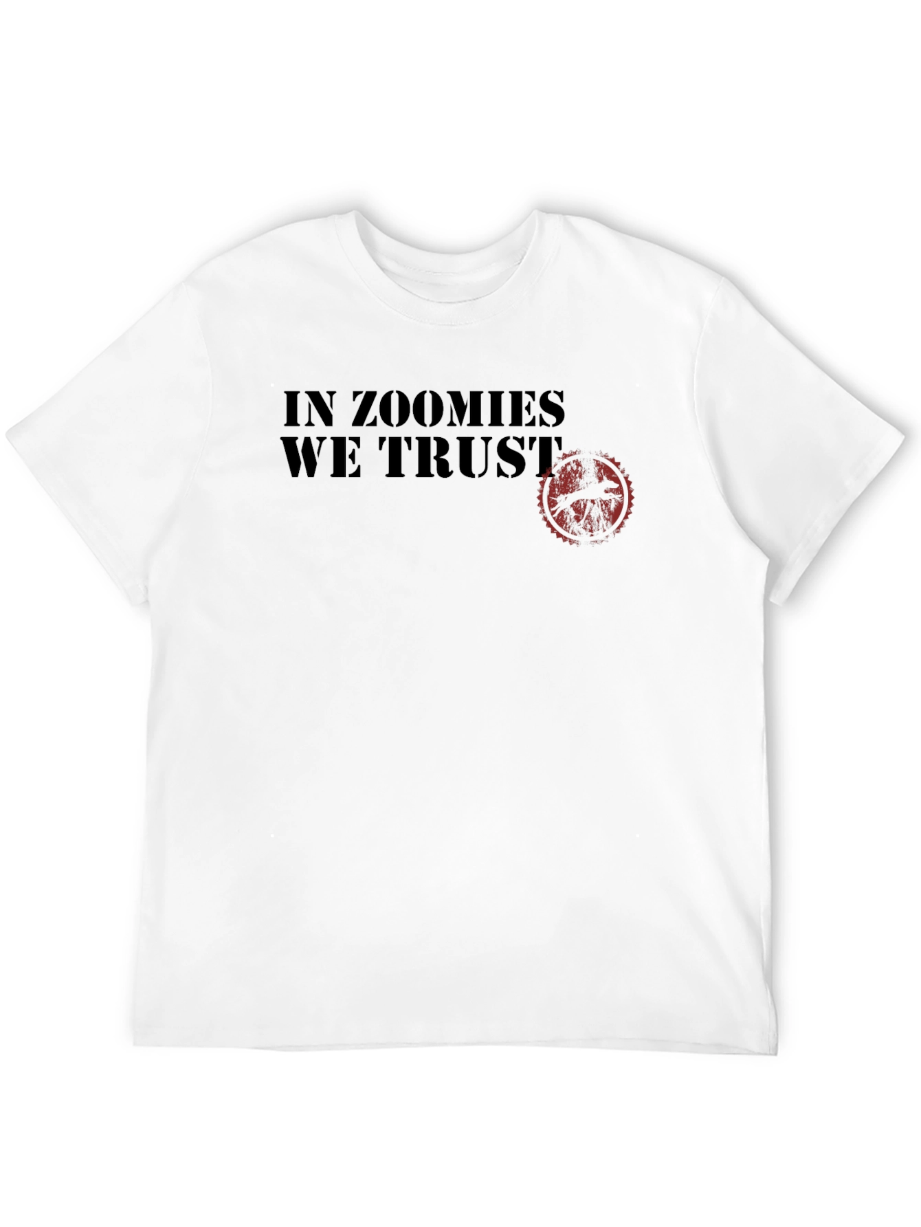 In Zoomies We Trust Black Graphic Tee