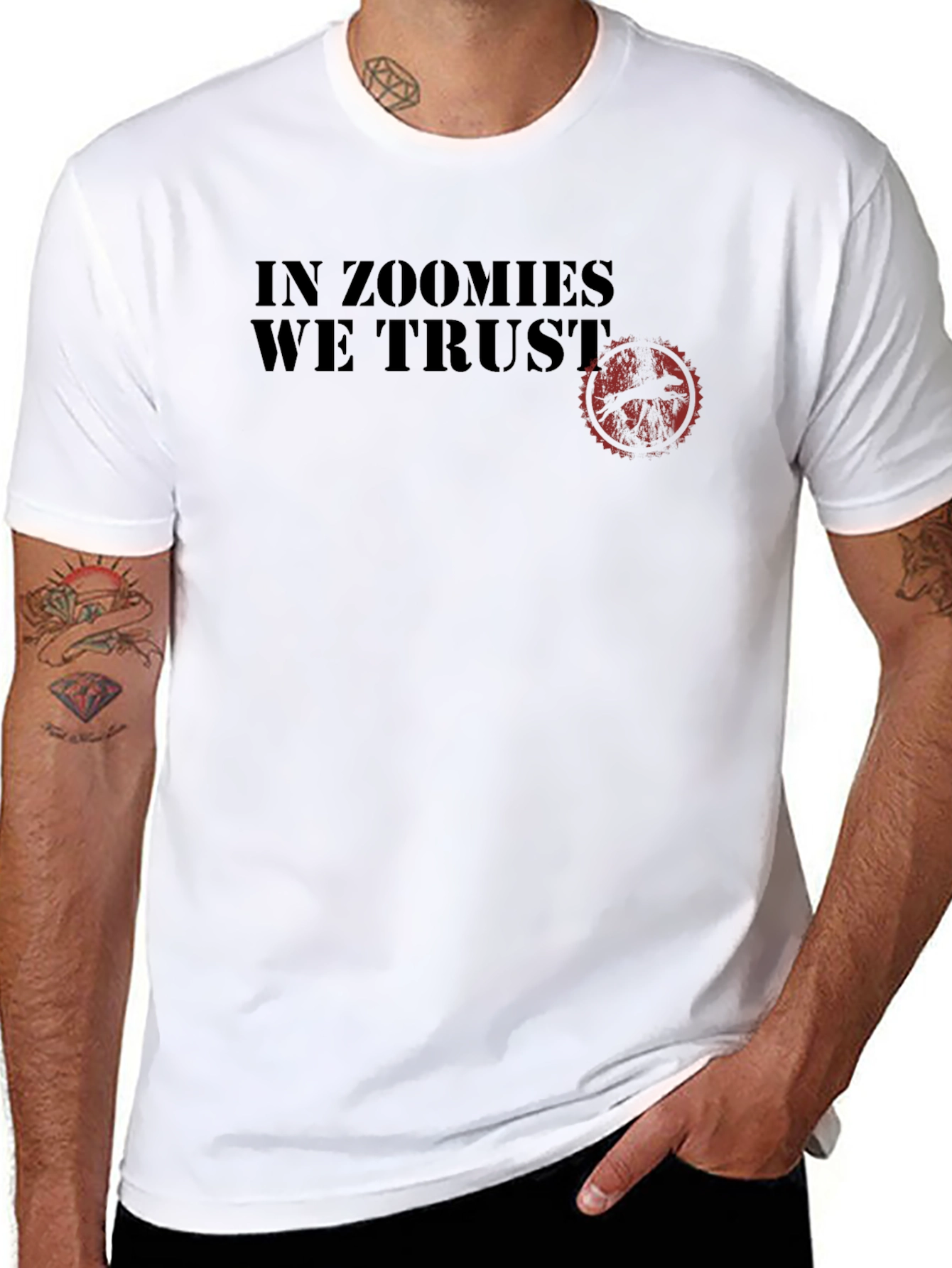 In Zoomies We Trust Black Graphic Tee