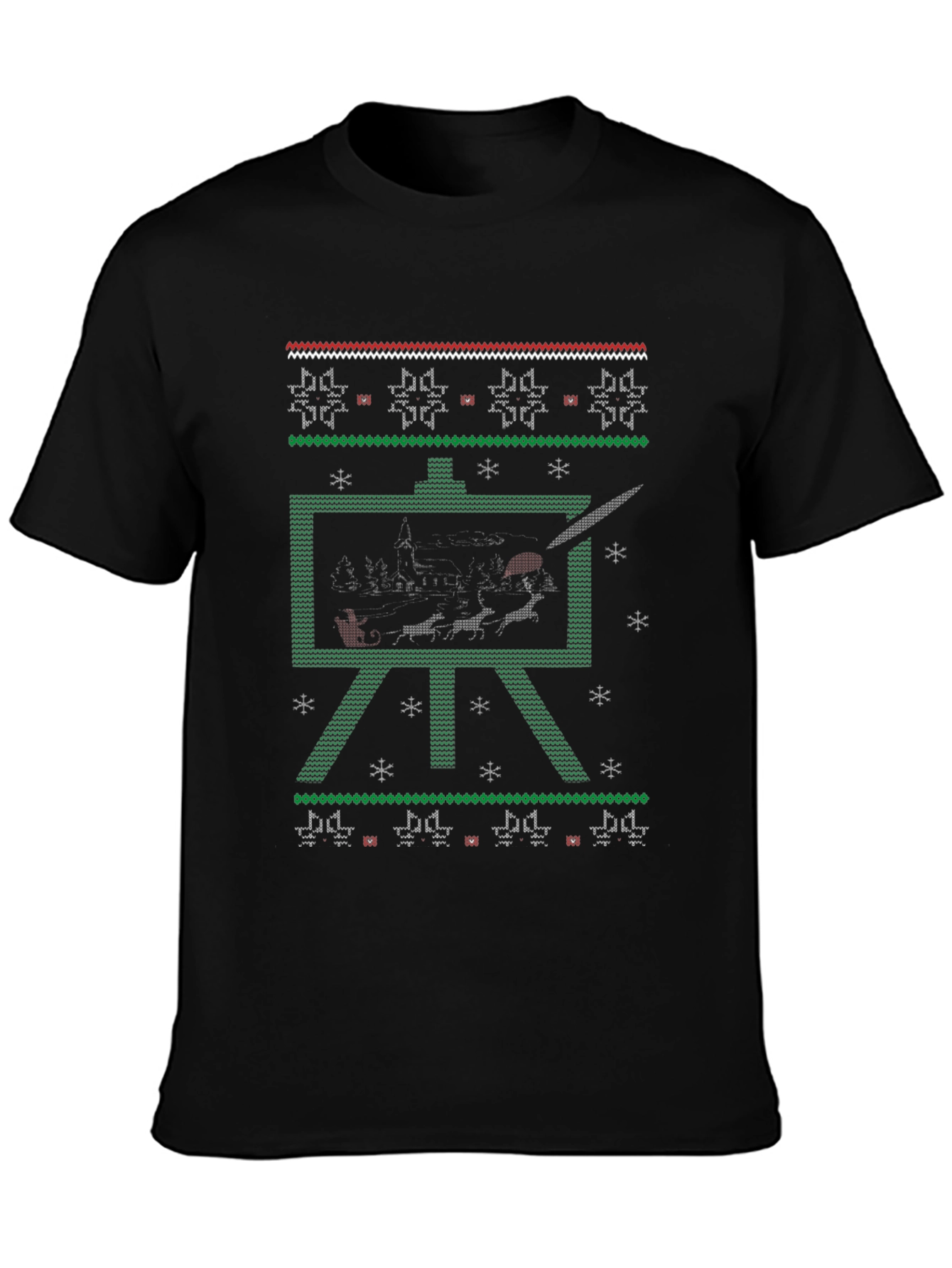 Painters Christmas Ugly Sweater T-Shirt