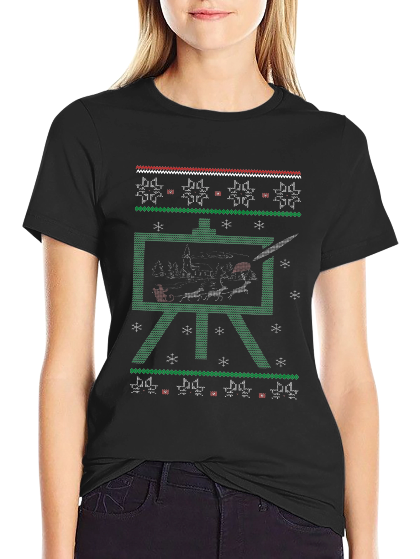 Painters Christmas Ugly Sweater T-Shirt