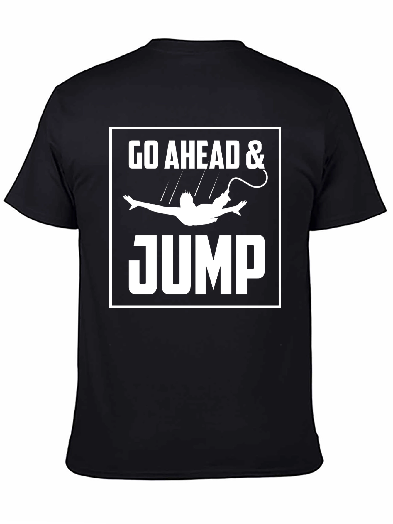 Go Ahead & Jump T-Shirt Funny Bungee Jumping Tee