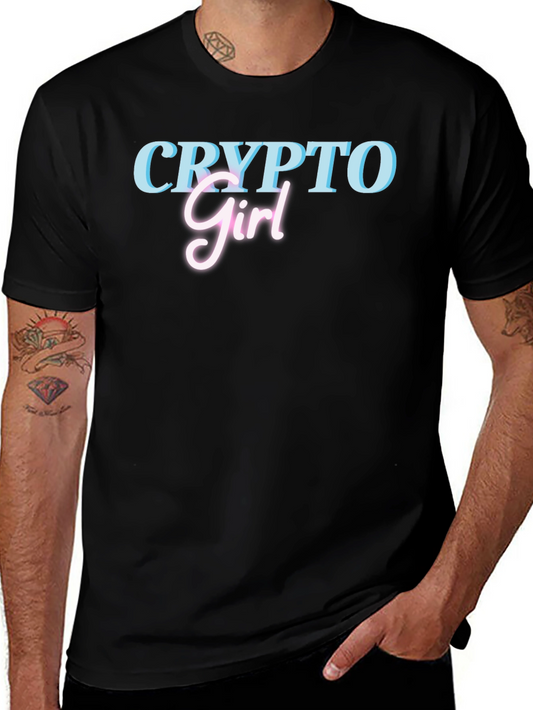 Crypto Girl Black T-Shirt - Trendy Graphic Tee