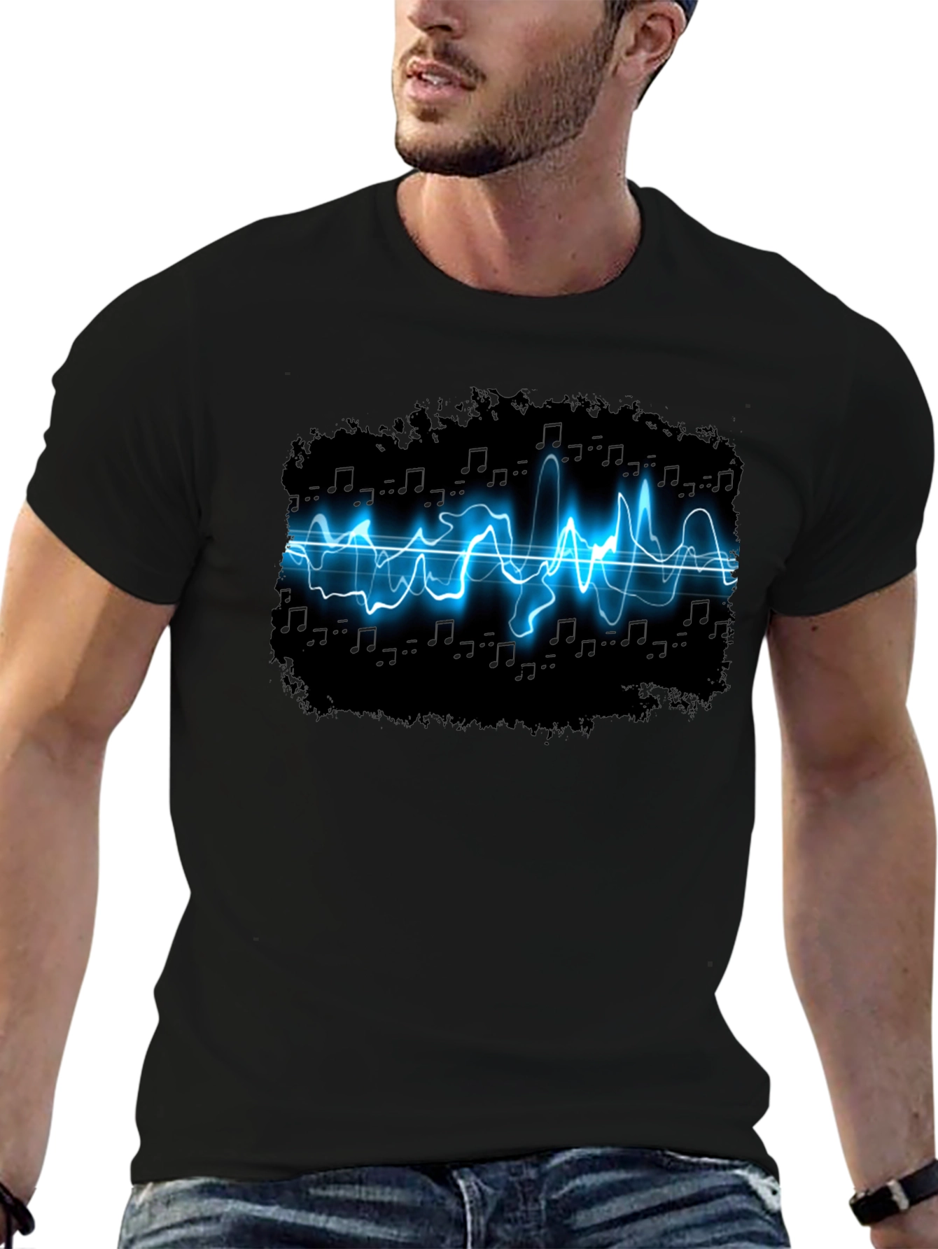 Electro-Music Graphic Black T-Shirt
