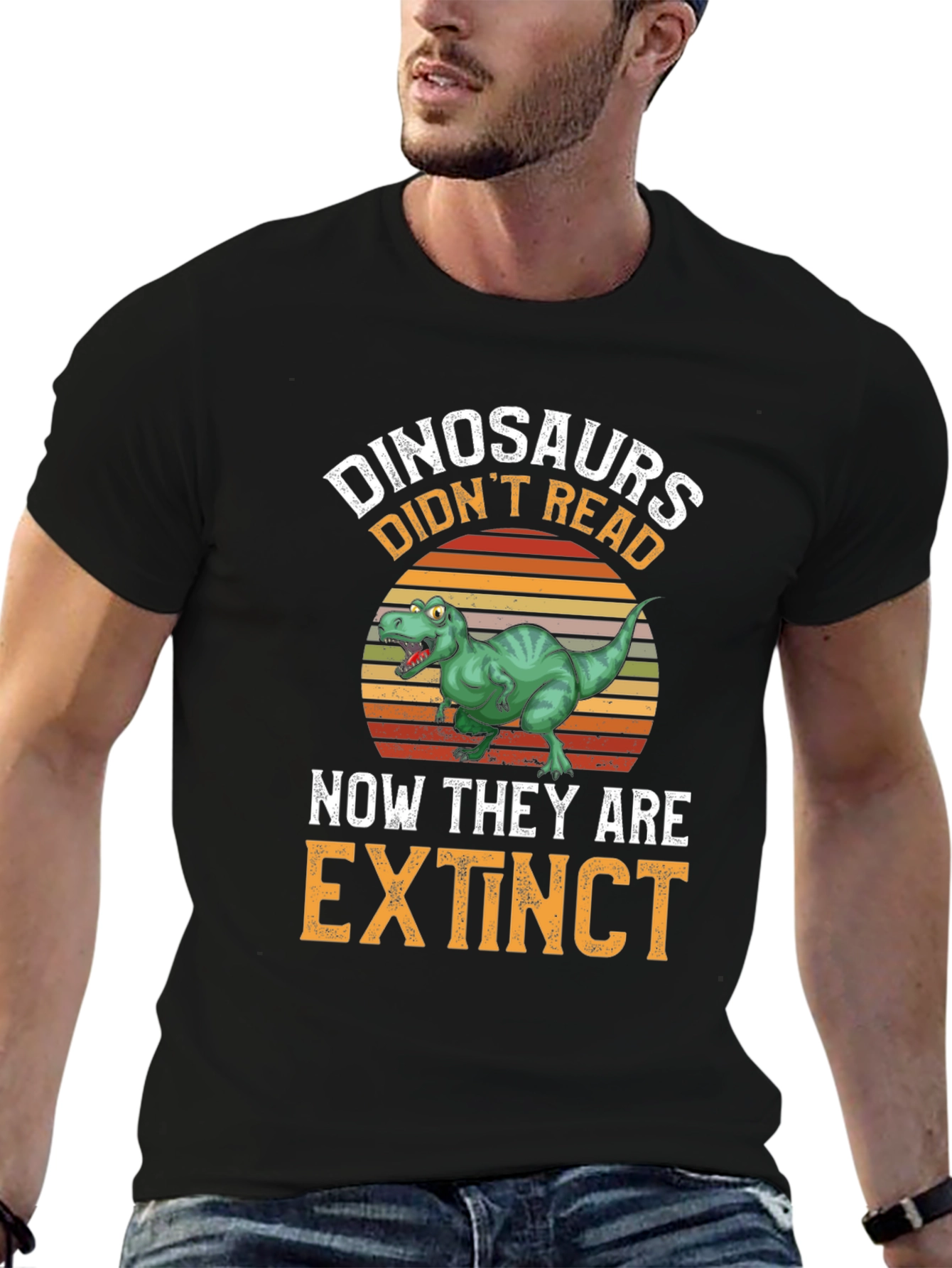 Dinosaurs Didnt Read T-Shirt - Extinct Funny Tee