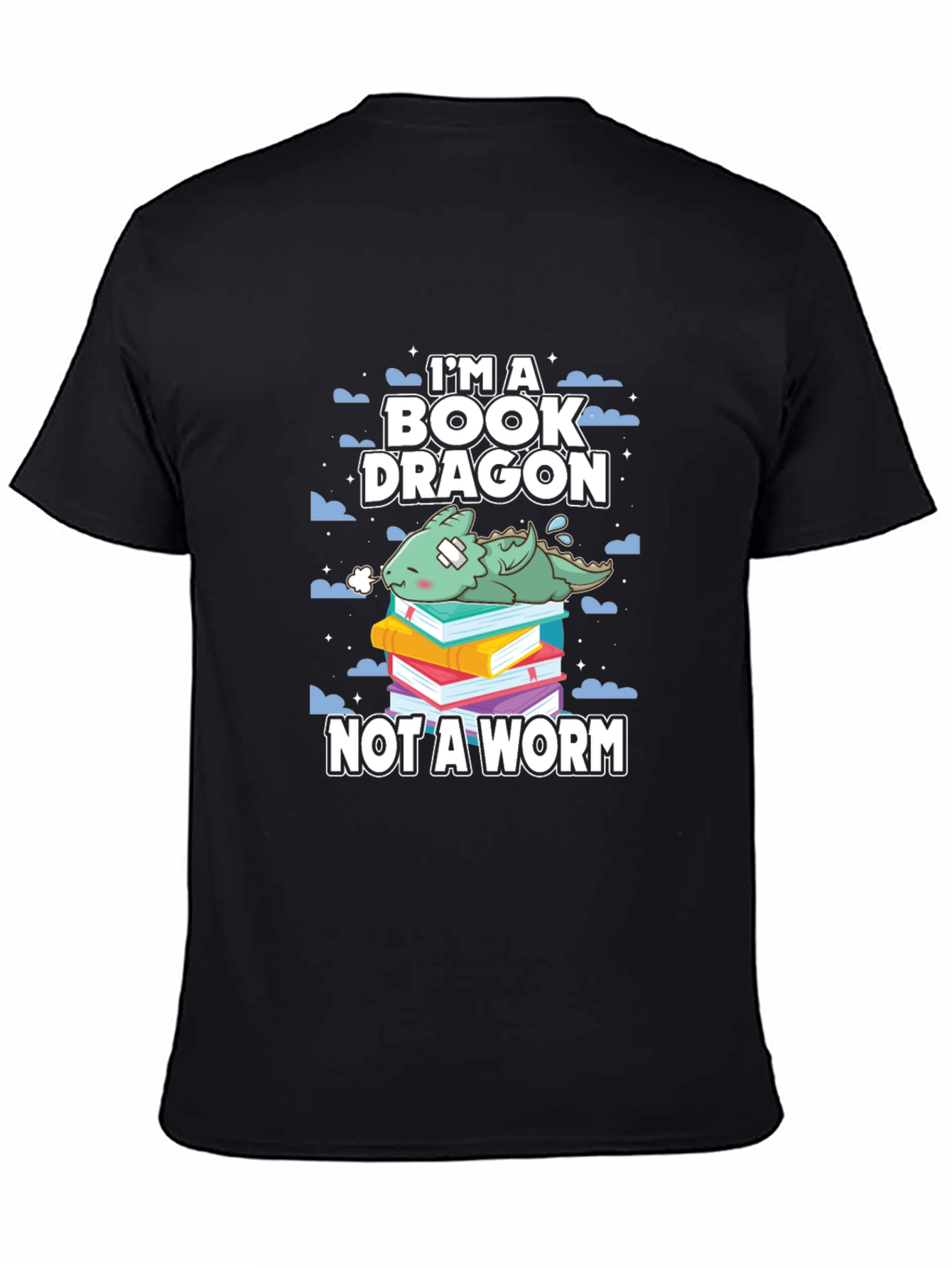 Book Dragon T-Shirt - Readers Fantasy Lovers Tee