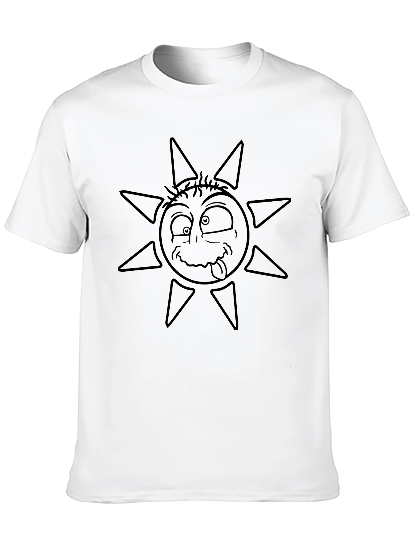 Funny Sun Graphic Tee - Black