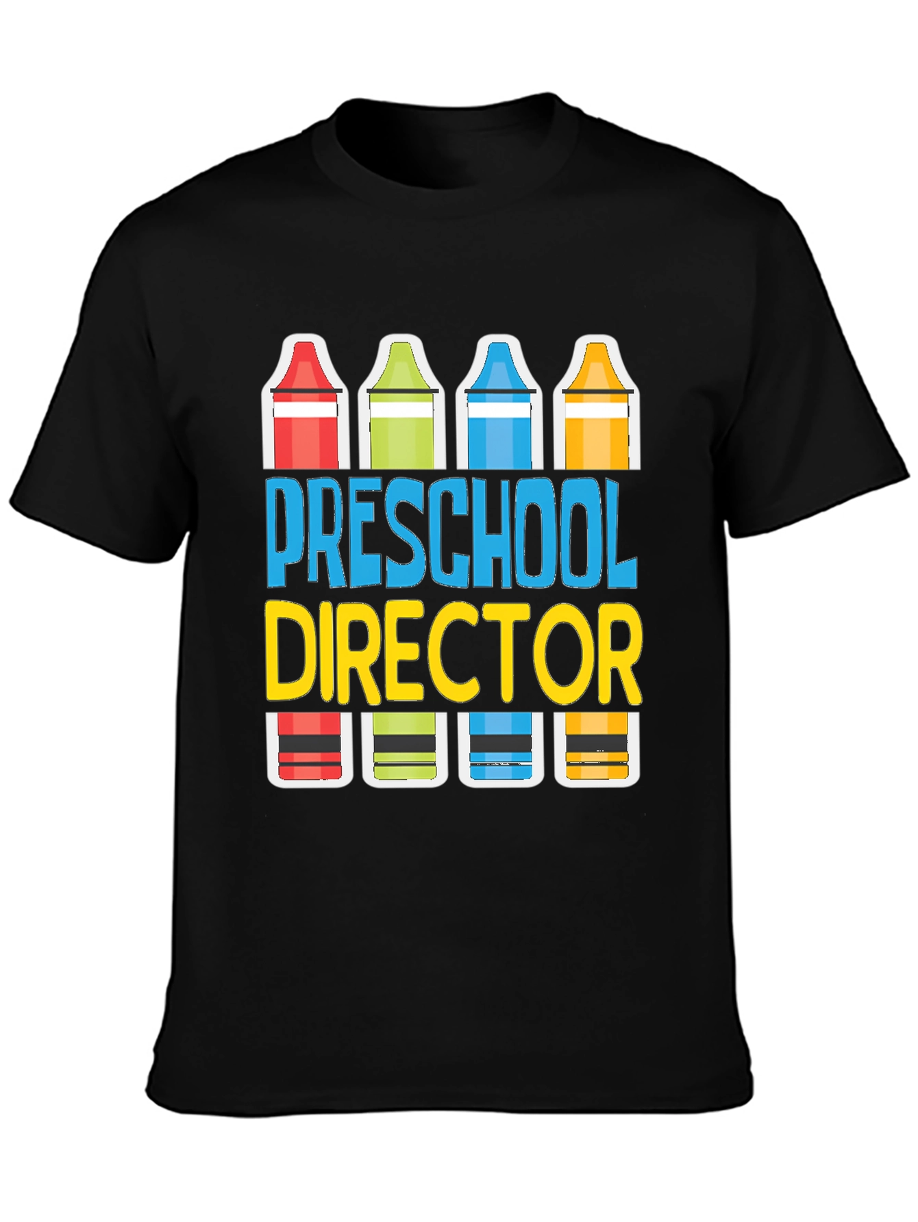 Preschool Director Crayon Graphic Tee
