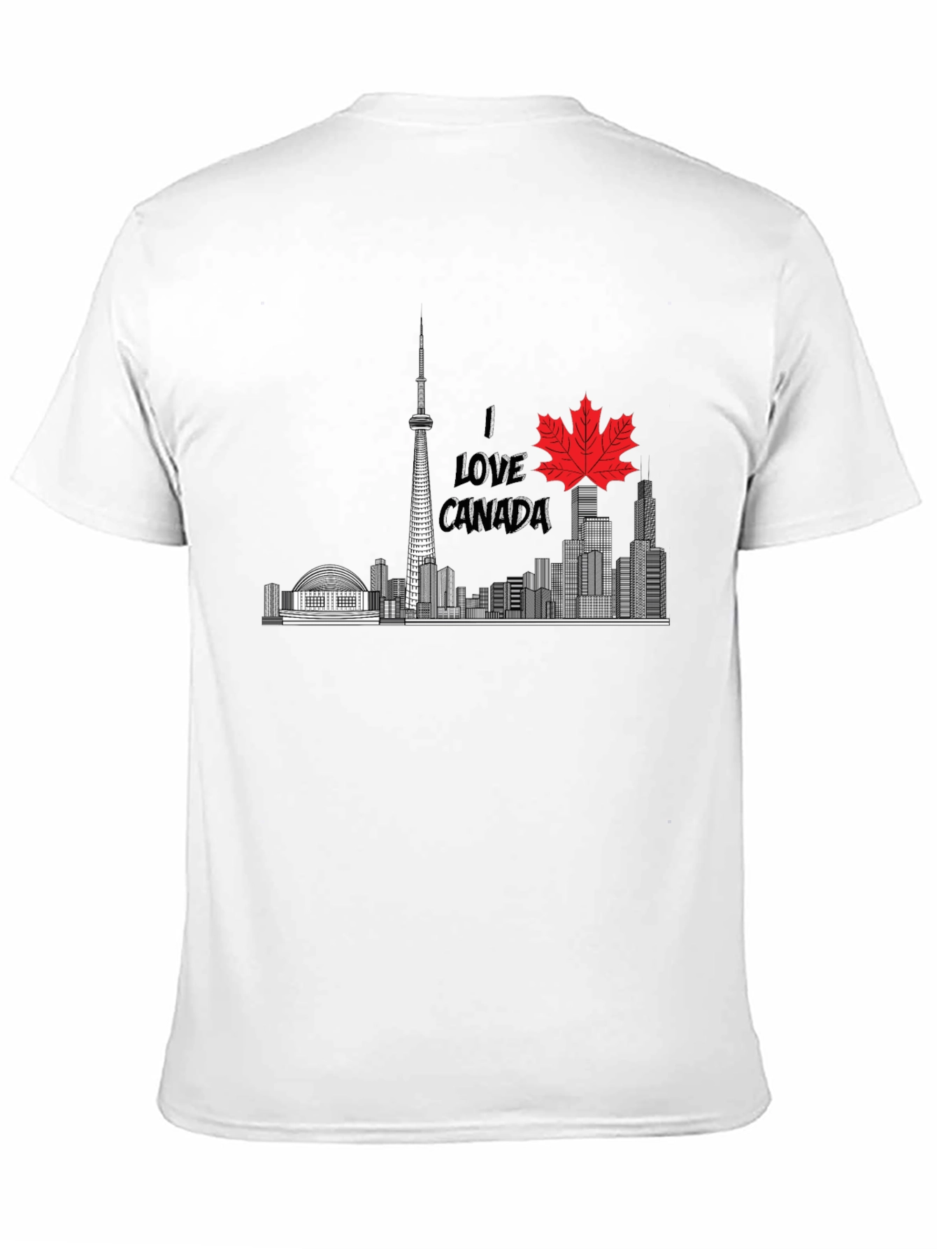 I Love Canada T-Shirt - Toronto Skyline Design