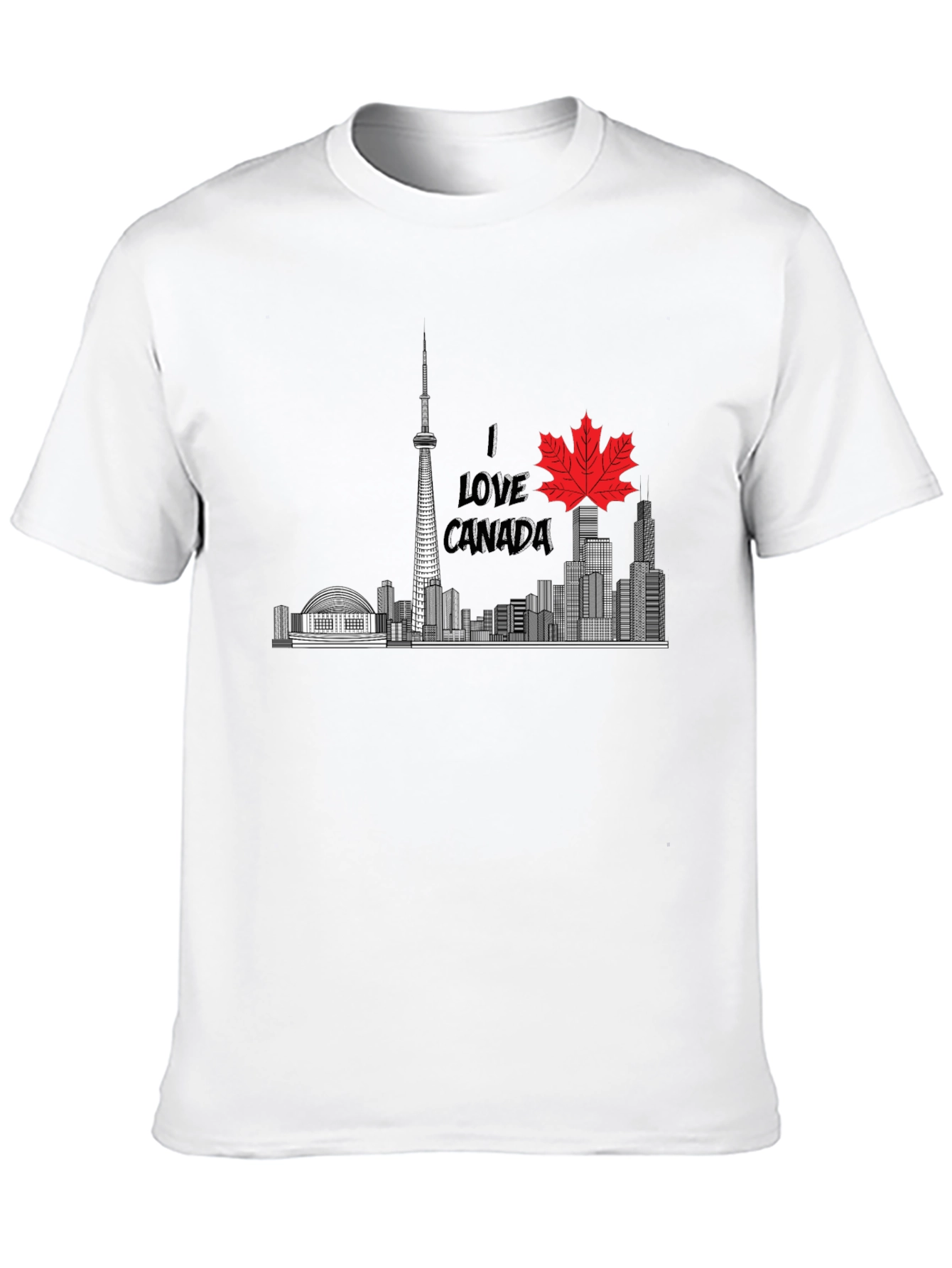 I Love Canada T-Shirt - Toronto Skyline Design
