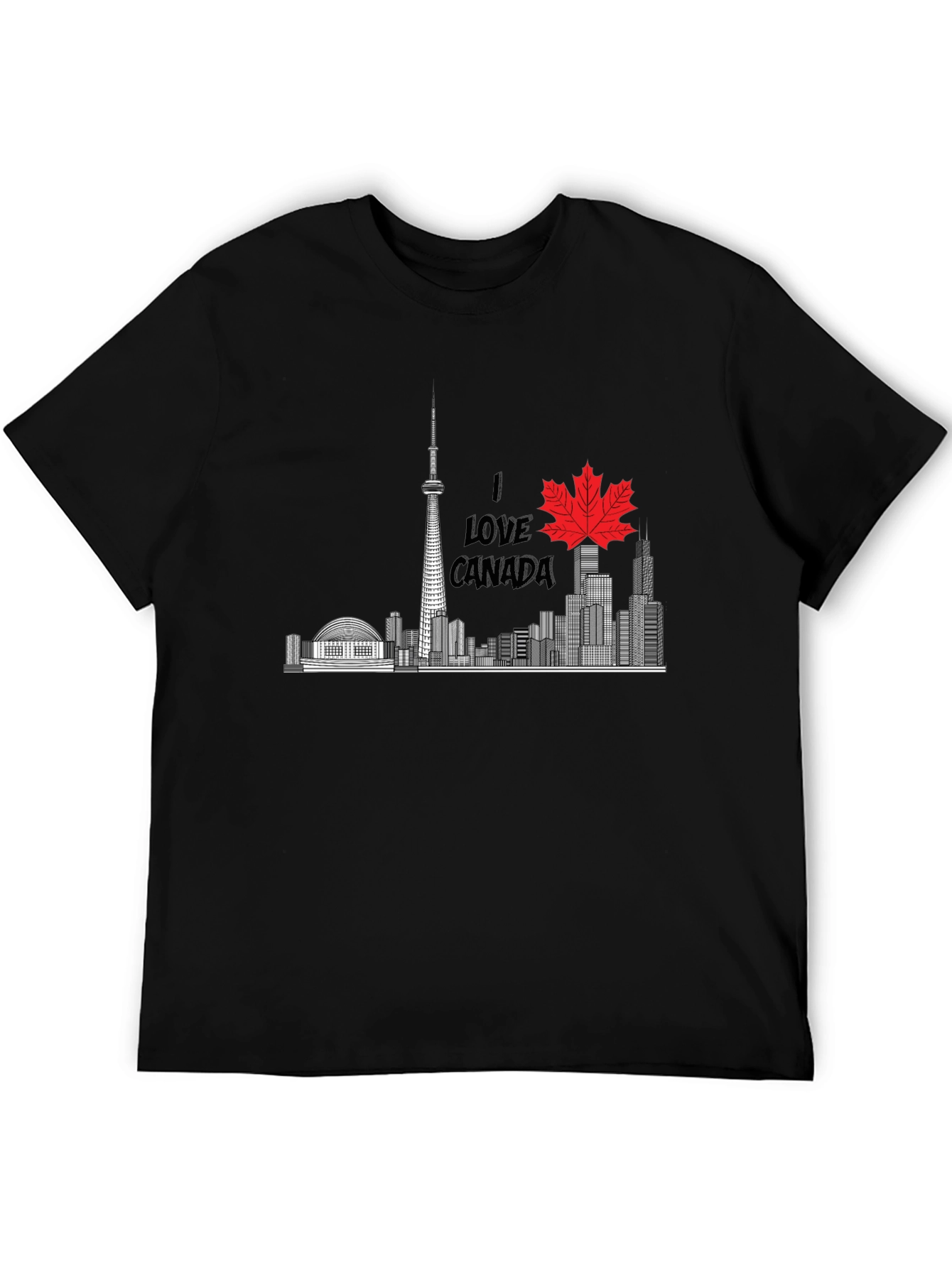 I Love Canada T-Shirt - Toronto Skyline Design
