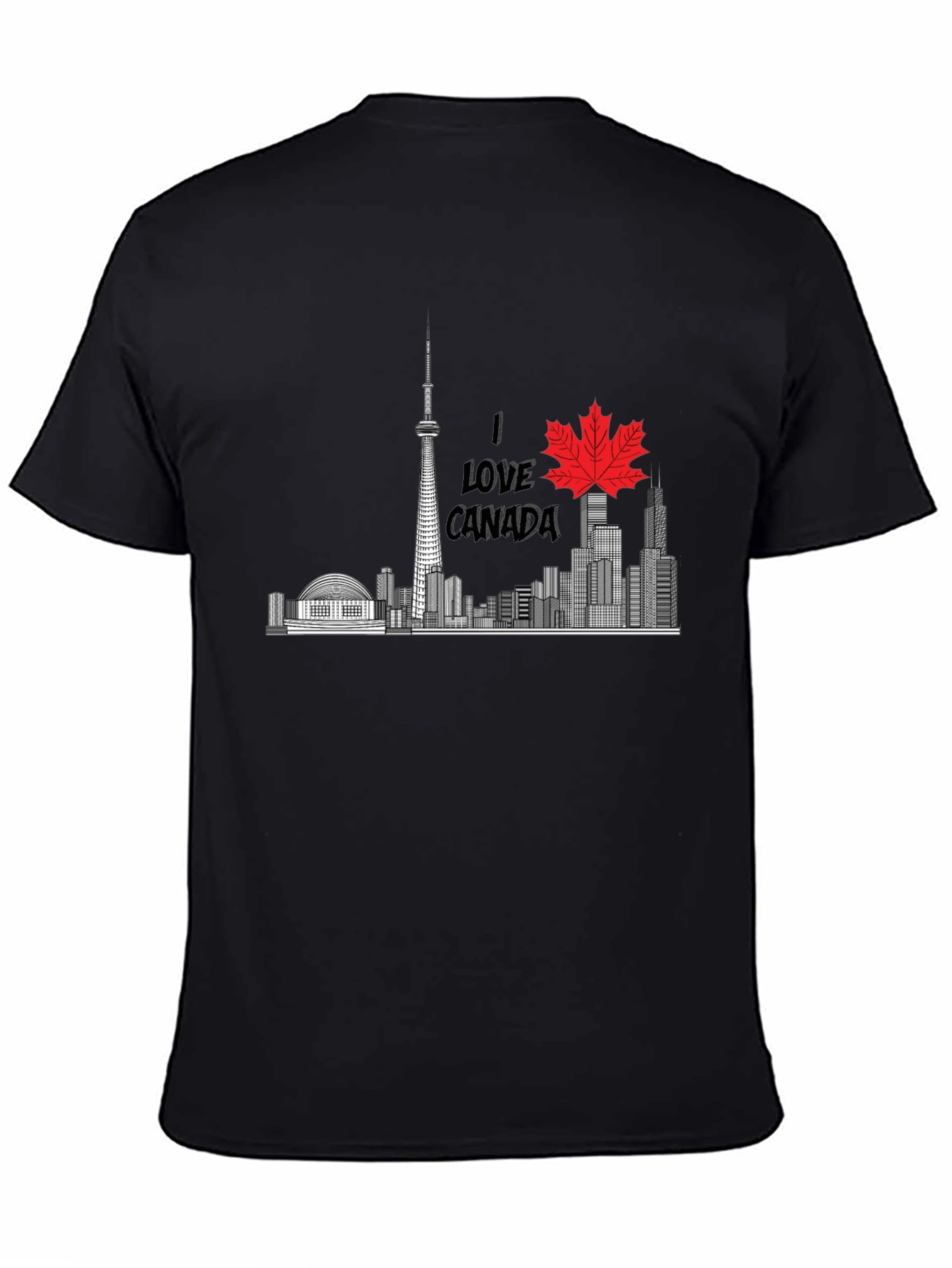 I Love Canada T-Shirt - Toronto Skyline Design