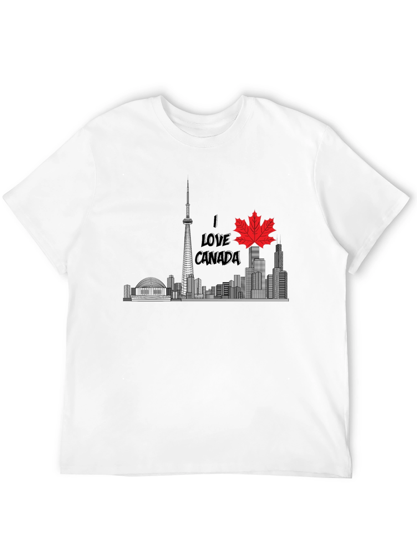 I Love Canada T-Shirt - Toronto Skyline Design