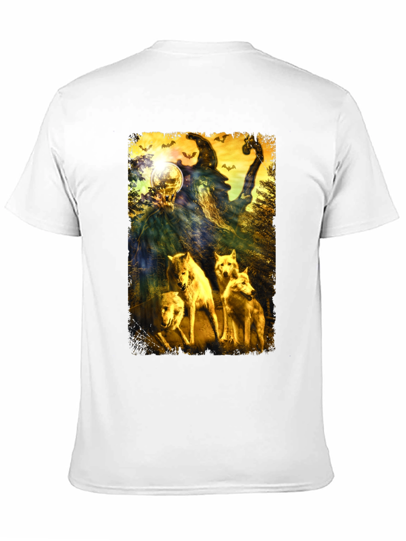 Wizard & Wolves Graphic Tee - Unique Halloween Shirt
