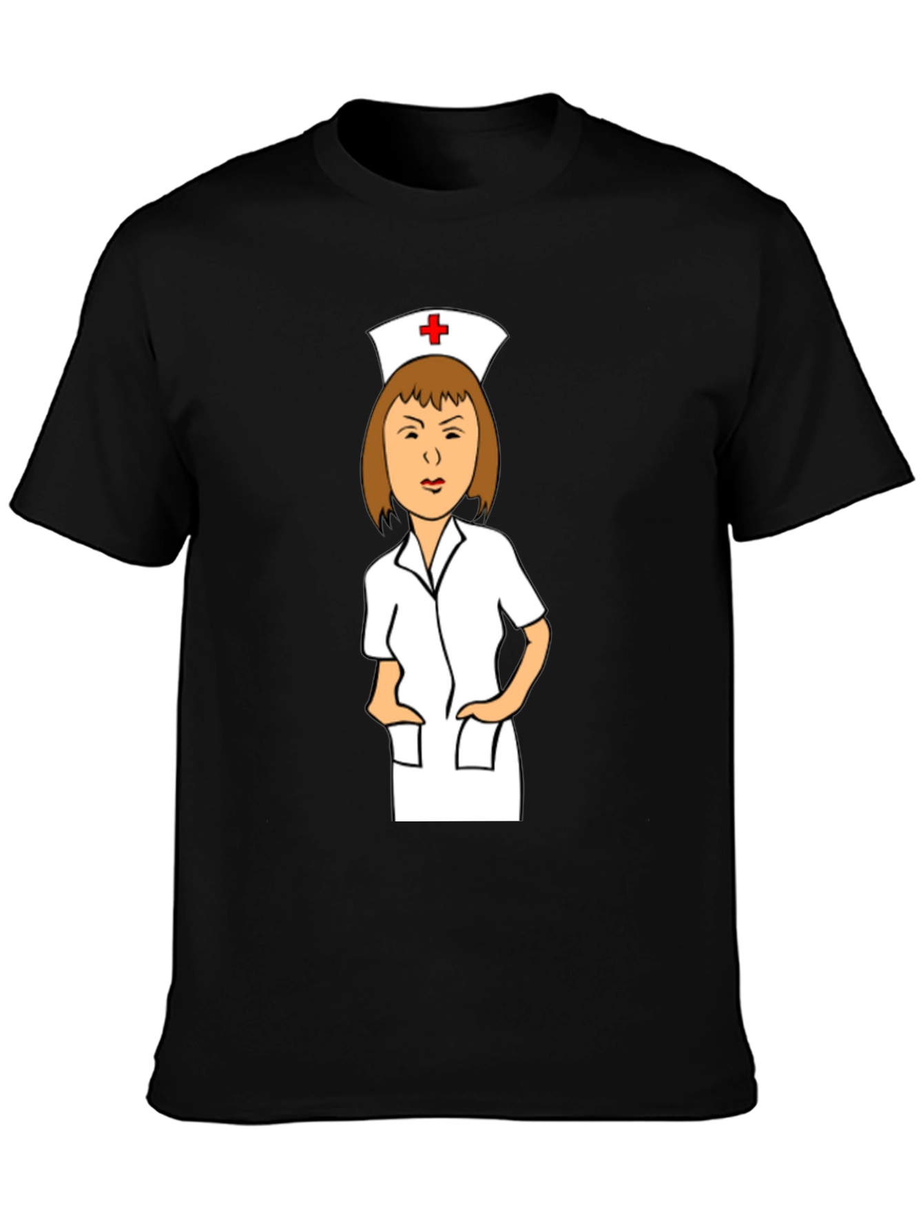 Cartoon Nurse Graphic T-Shirt