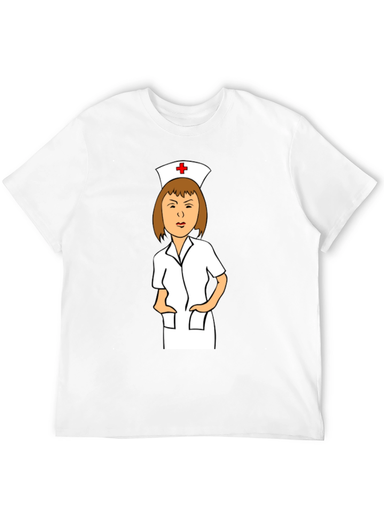 Cartoon Nurse Graphic T-Shirt