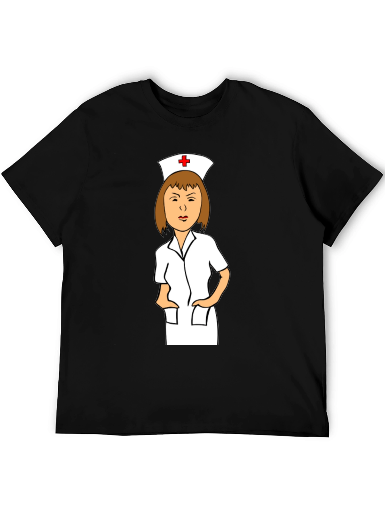 Cartoon Nurse Graphic T-Shirt
