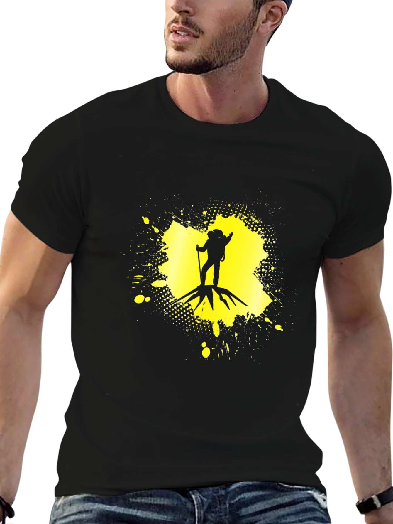 Hiking Adventure Black Graphic T-Shirt