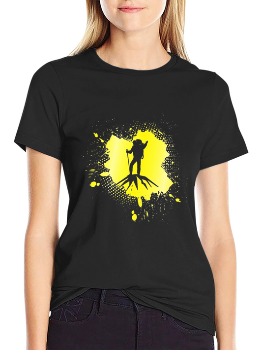 Hiking Adventure Black Graphic T-Shirt