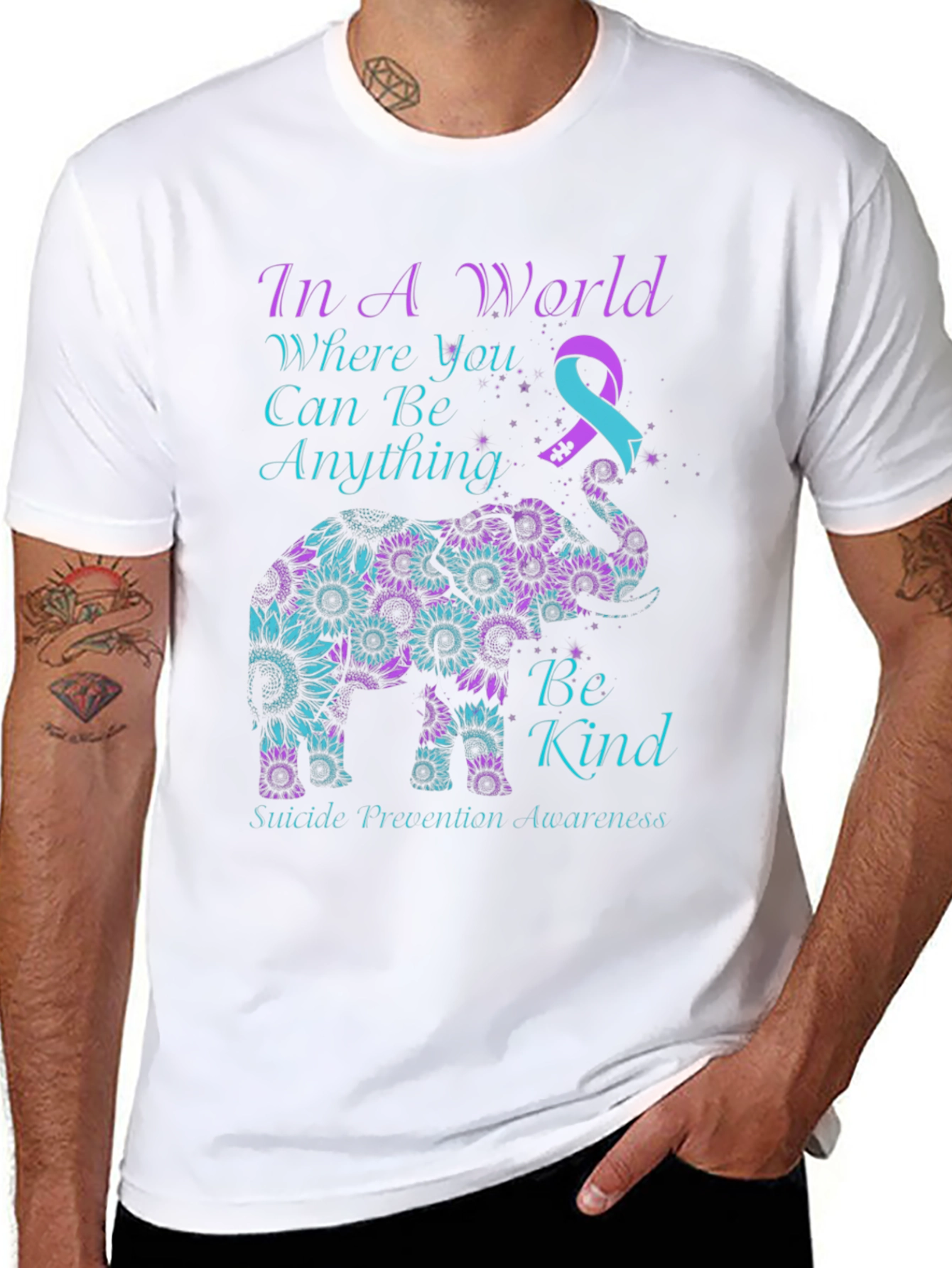 Be Kind Suicide Awareness Elephant T-Shirt