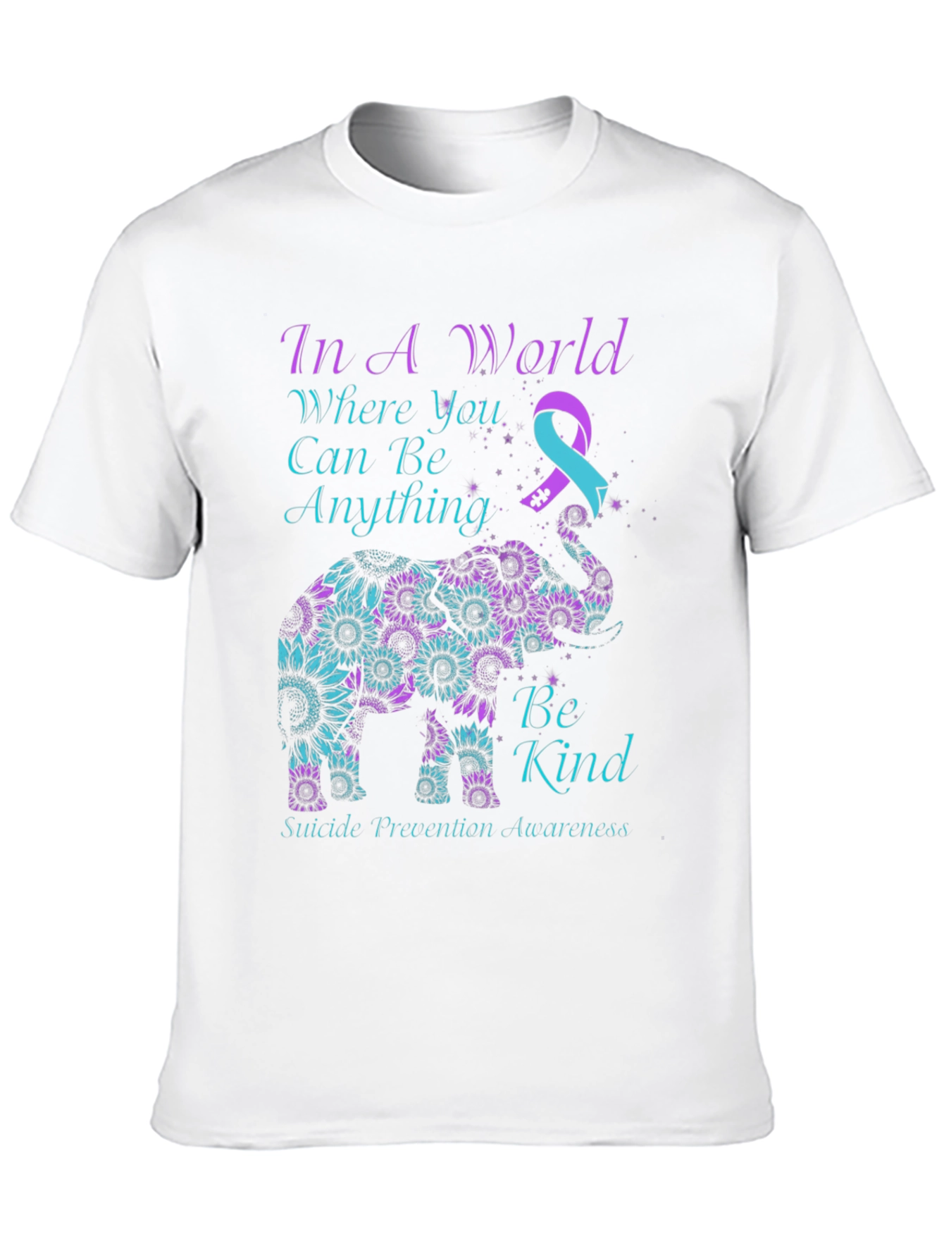 Be Kind Suicide Awareness Elephant T-Shirt