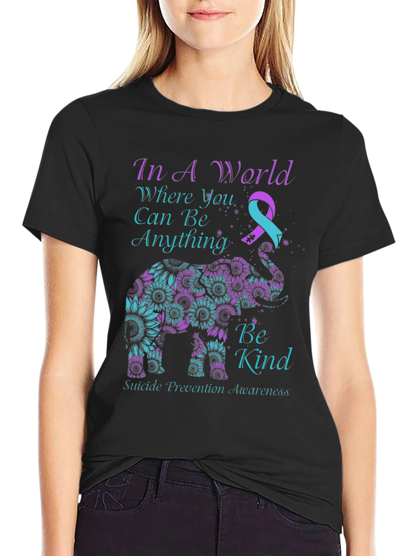 Be Kind Suicide Awareness Elephant T-Shirt