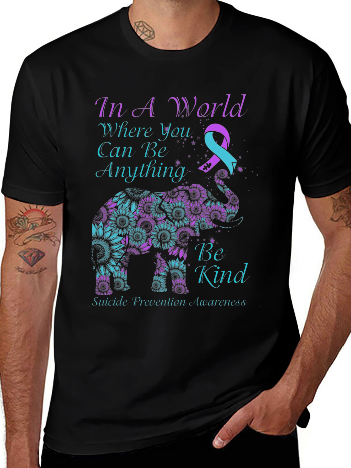 Be Kind Suicide Awareness Elephant T-Shirt