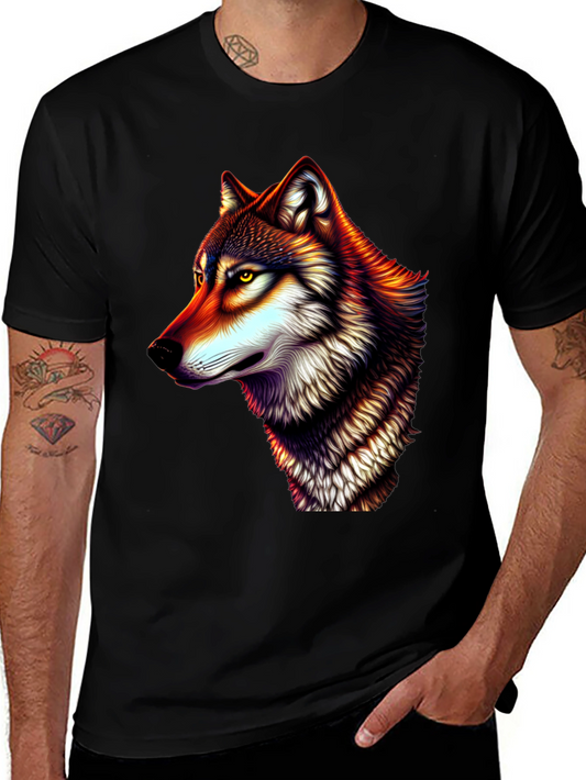 Wolf Graphic Tee - Mens Black T-Shirt