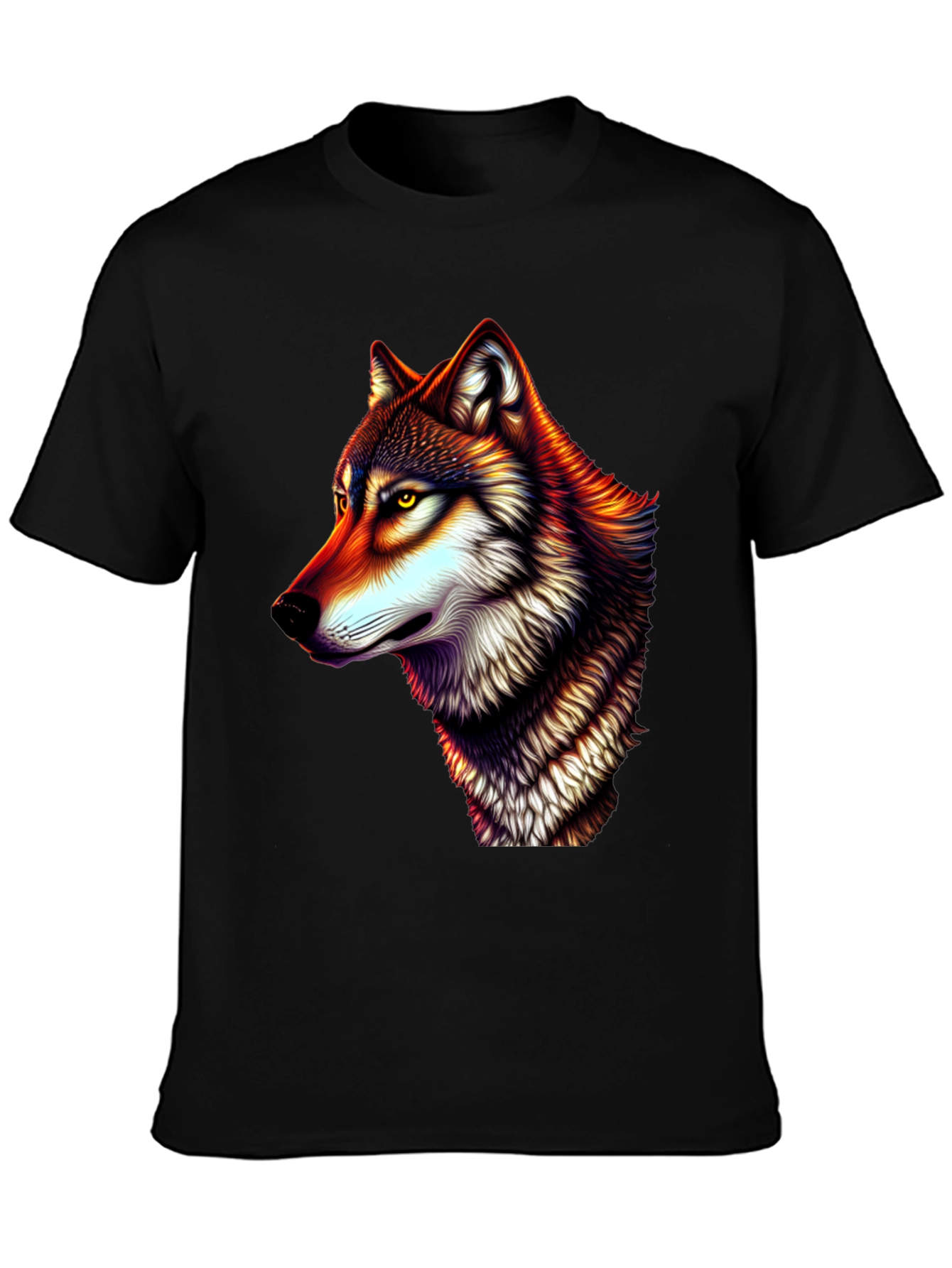 Wolf Graphic Tee - Mens Black T-Shirt