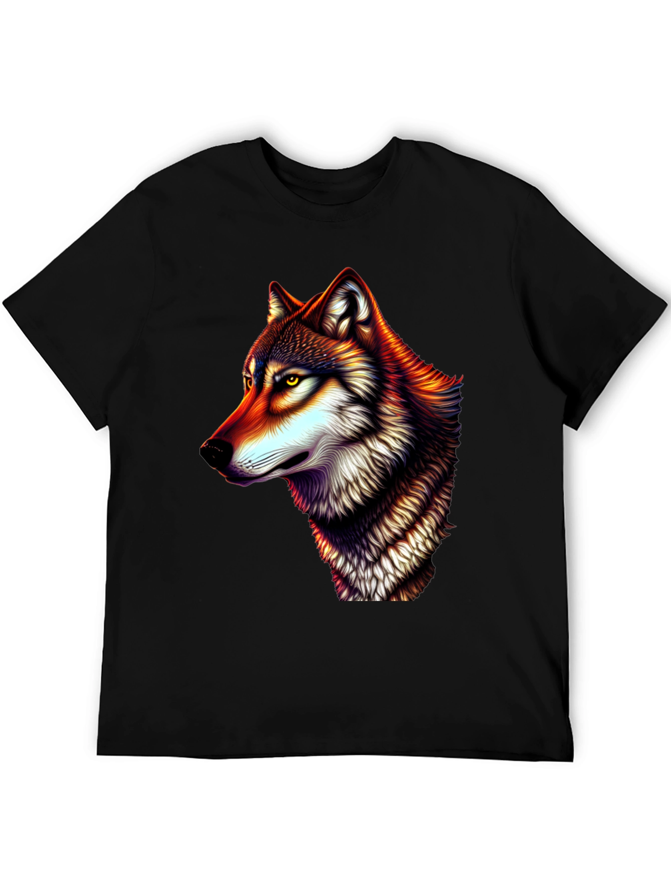 Wolf Graphic Tee - Mens Black T-Shirt