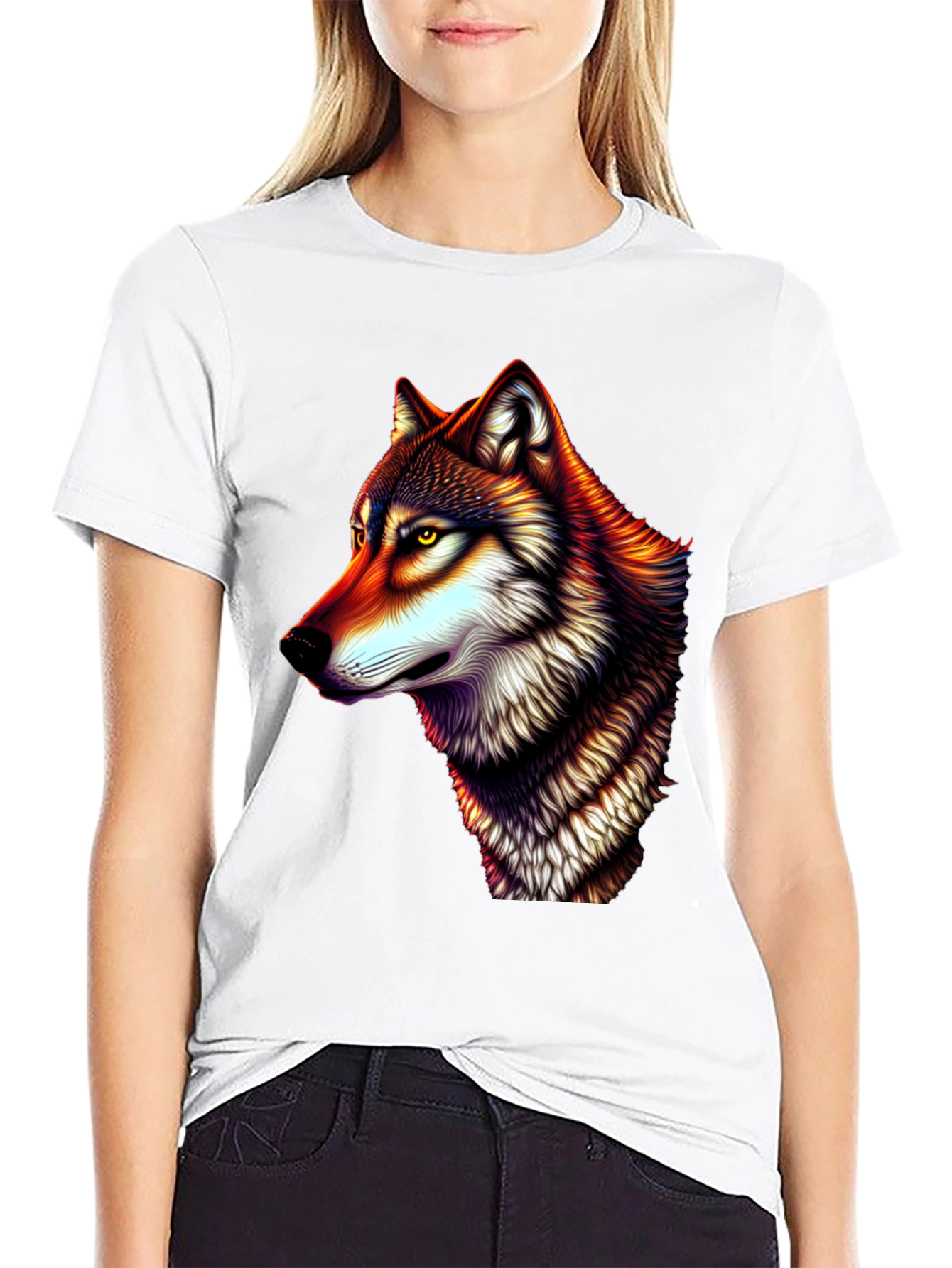Wolf Graphic Tee - Mens Black T-Shirt
