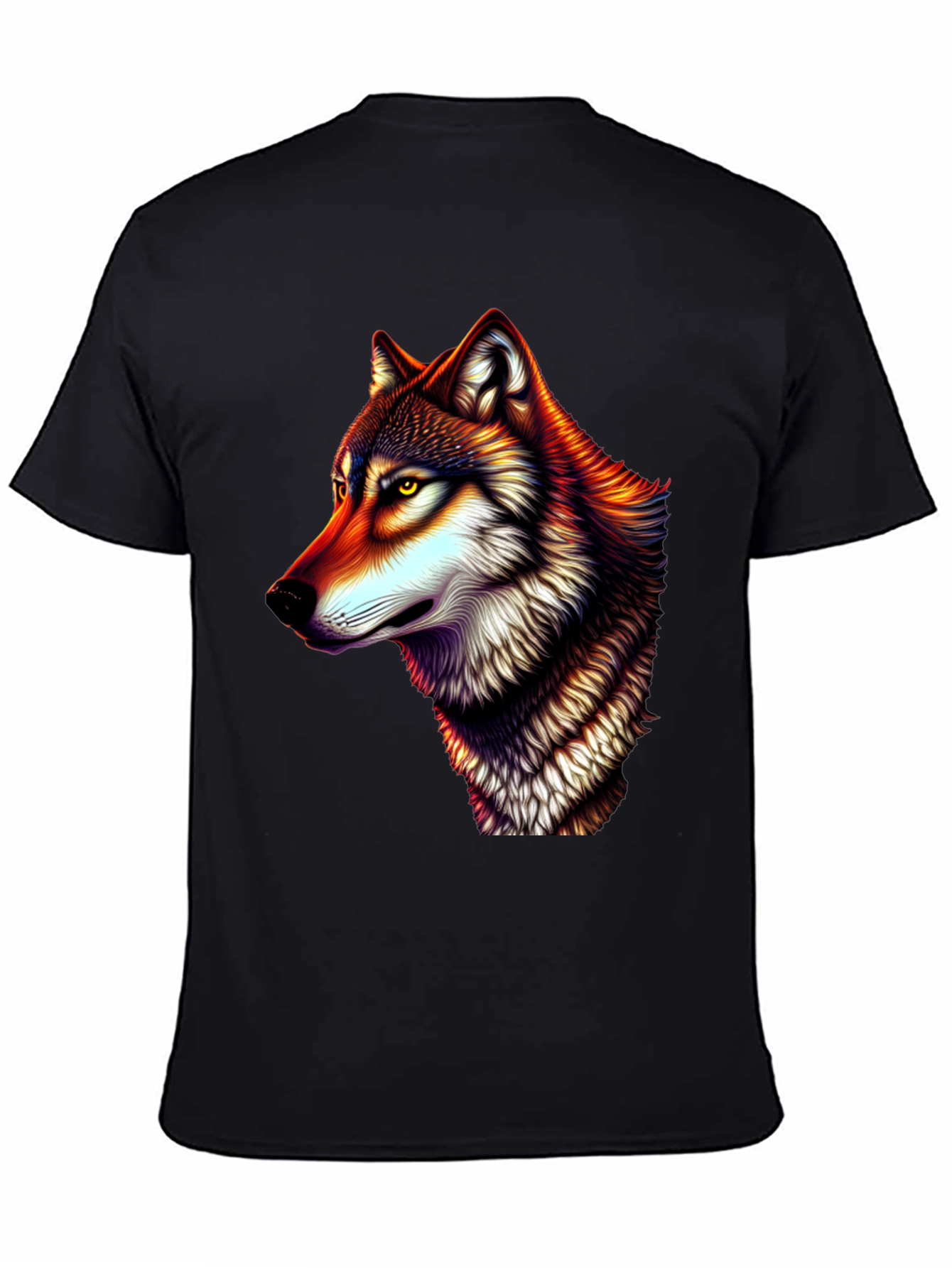 Wolf Graphic Tee - Mens Black T-Shirt