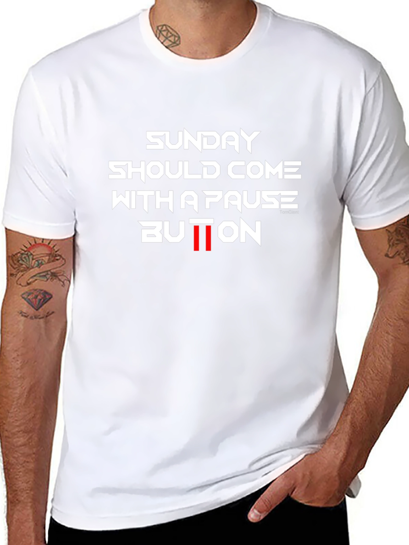 Funny Pause Button Sunday T-Shirt