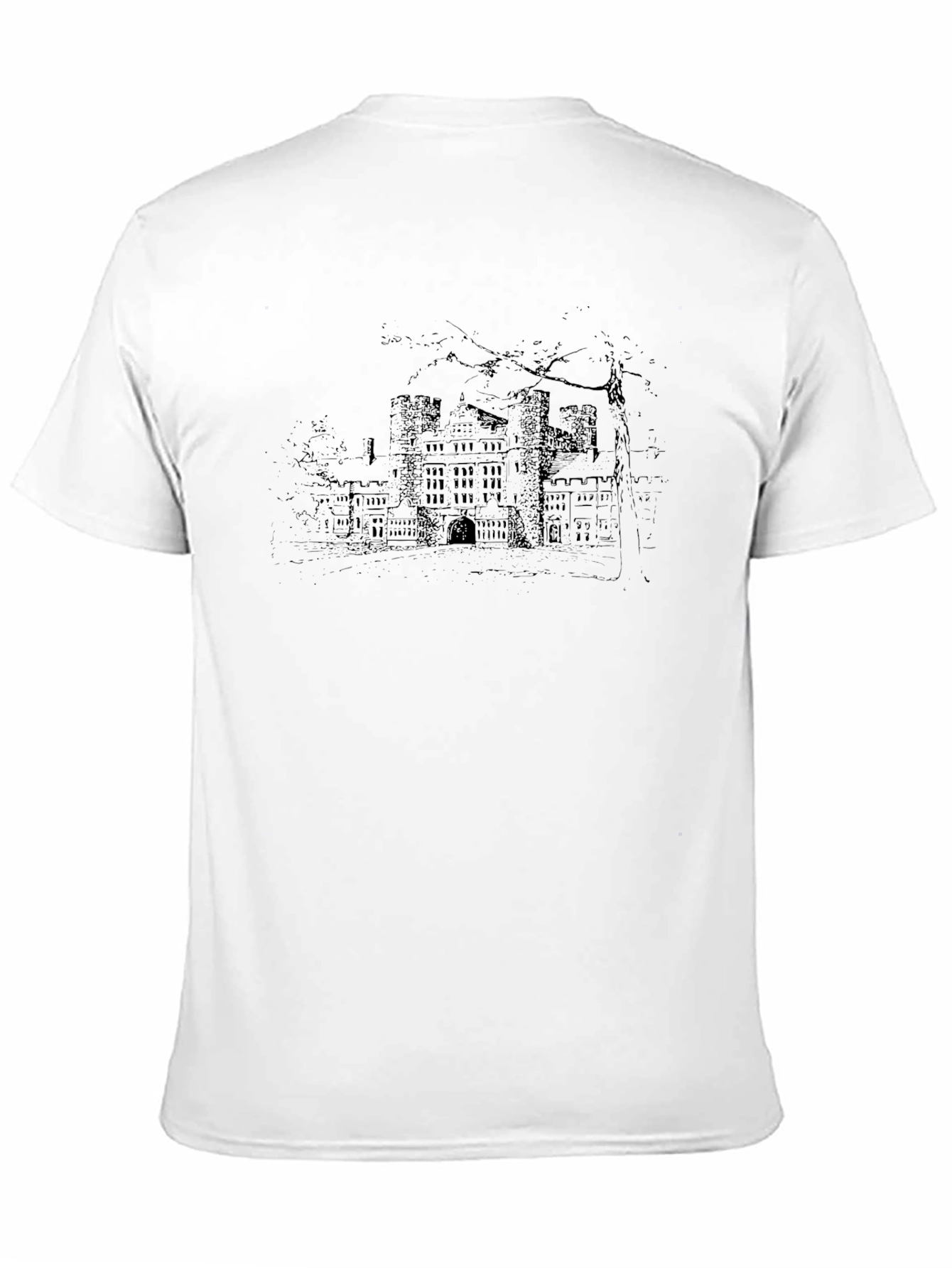 Castle Graphic Print Black T-Shirt