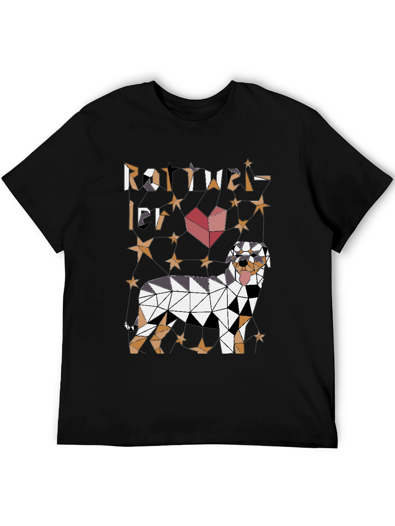 Geometric Rottweiler Dog Graphic Tee