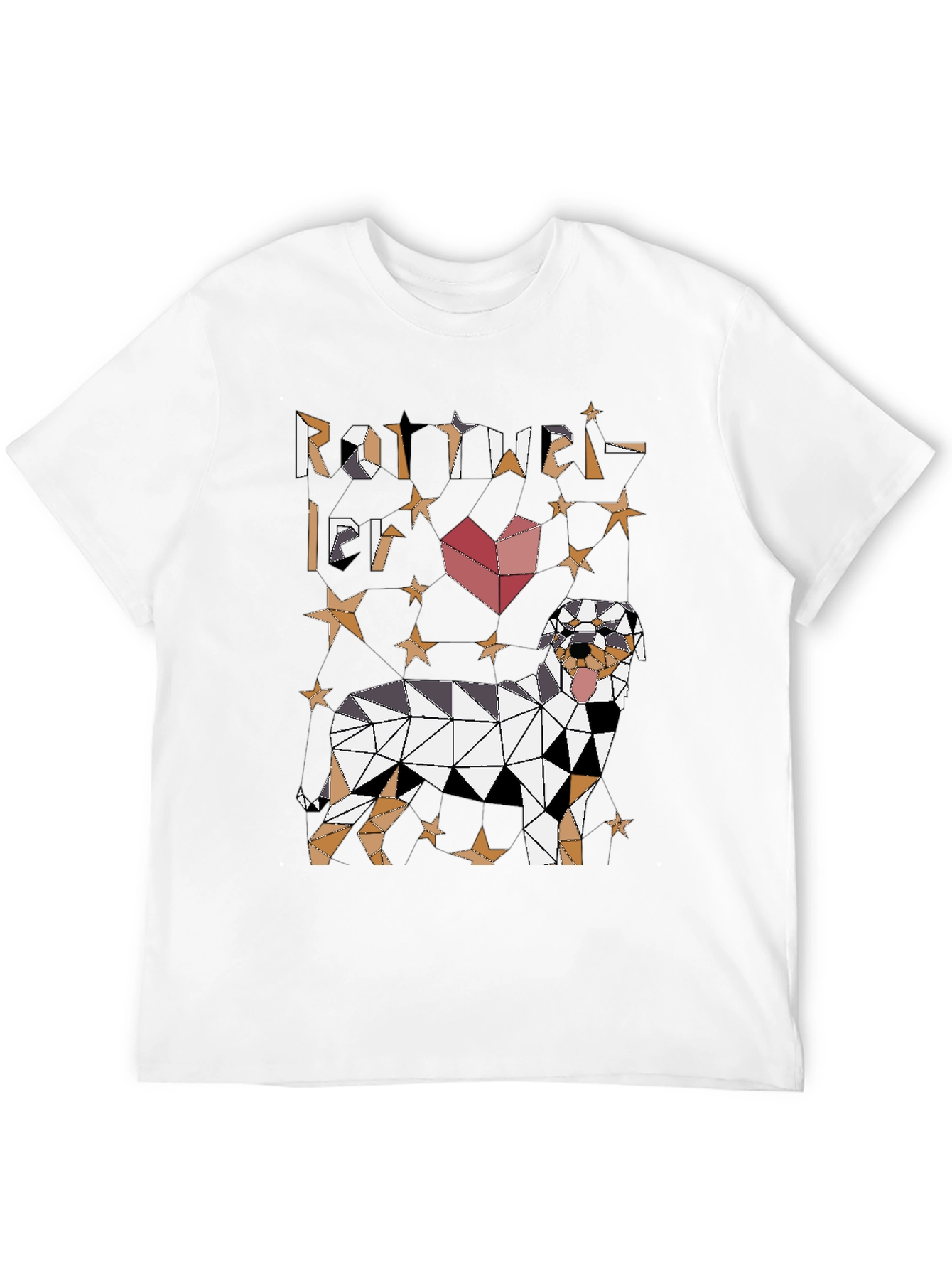 Geometric Rottweiler Dog Graphic Tee