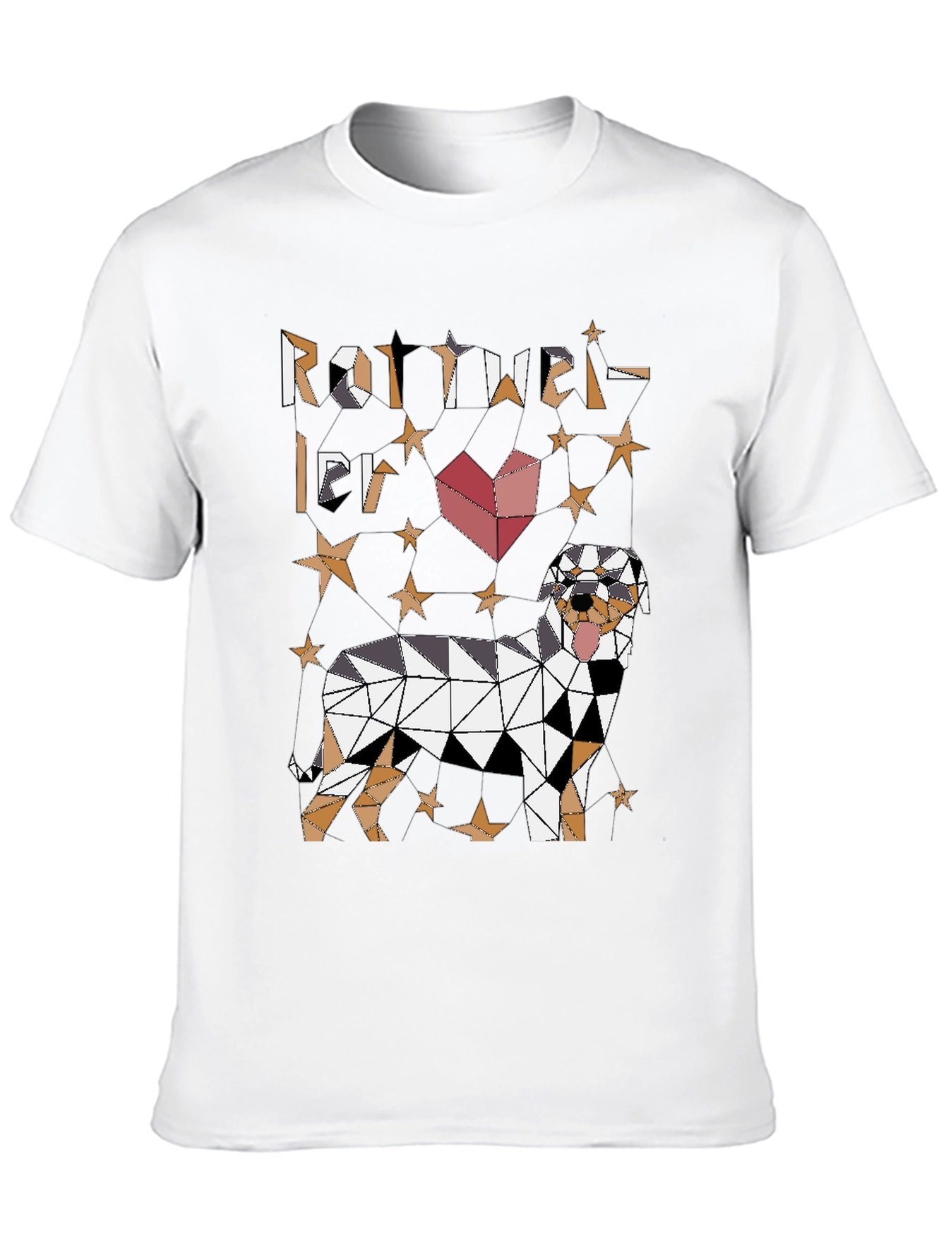 Geometric Rottweiler Dog Graphic Tee